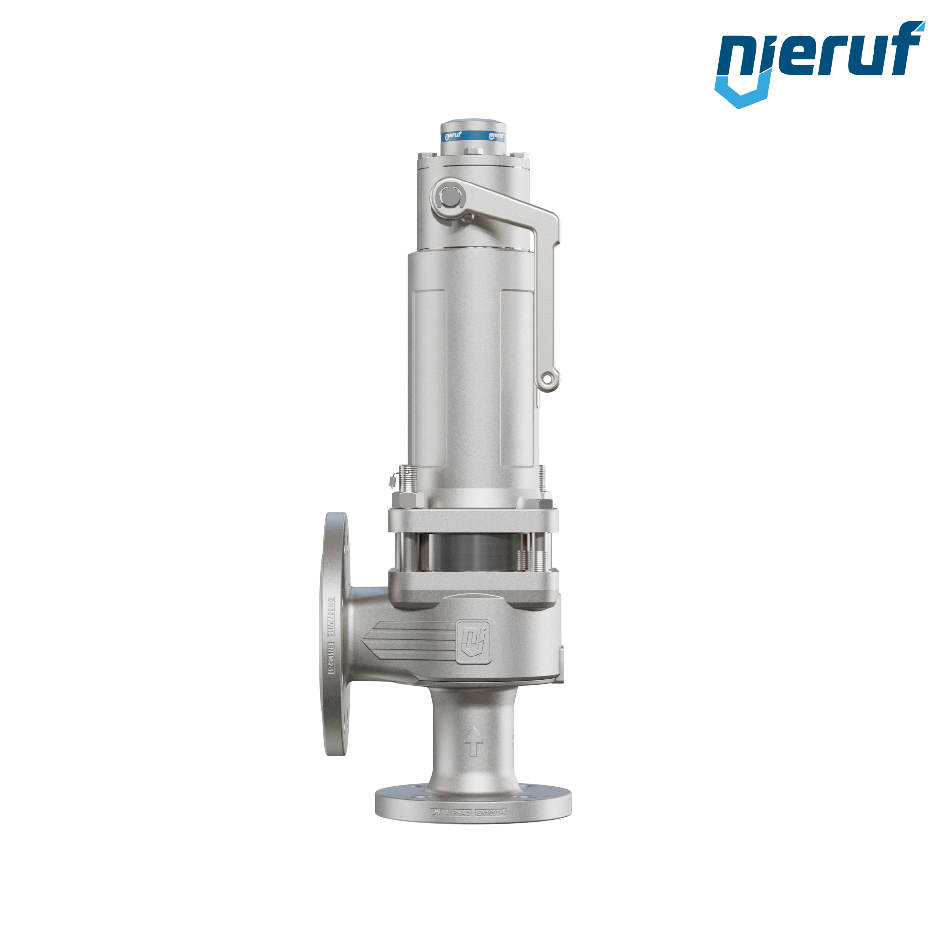 valvola di sicurezza con cappello a tenuta di gas & manicotto di tenuta DN40/DN65 SF04, PTFE, dispositivo di sollevamento con leva