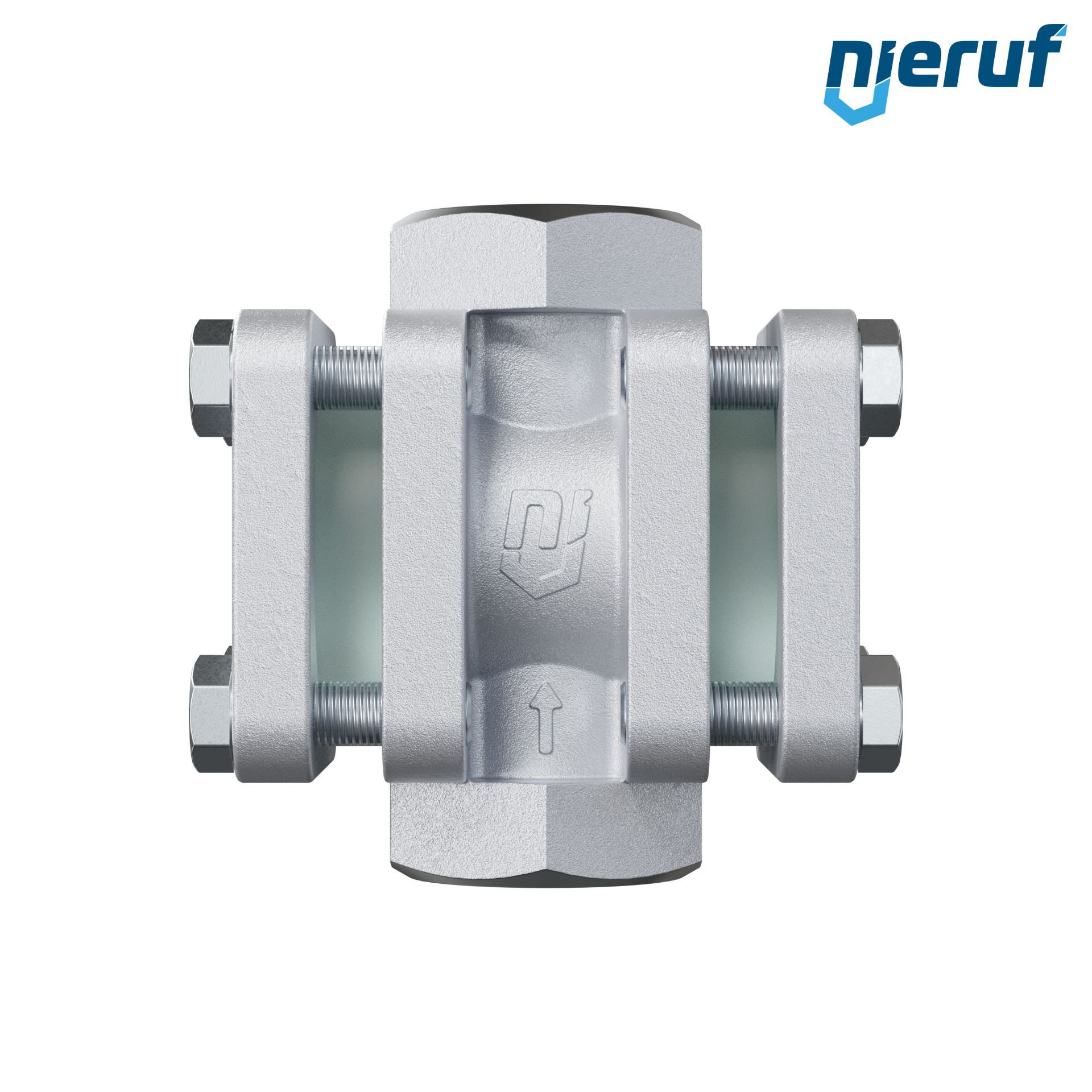Specola visiva G 1 1/2" pollici acciaio 1.0619 40 bar filettatura interna BSP vetro borosilicato versione con disco