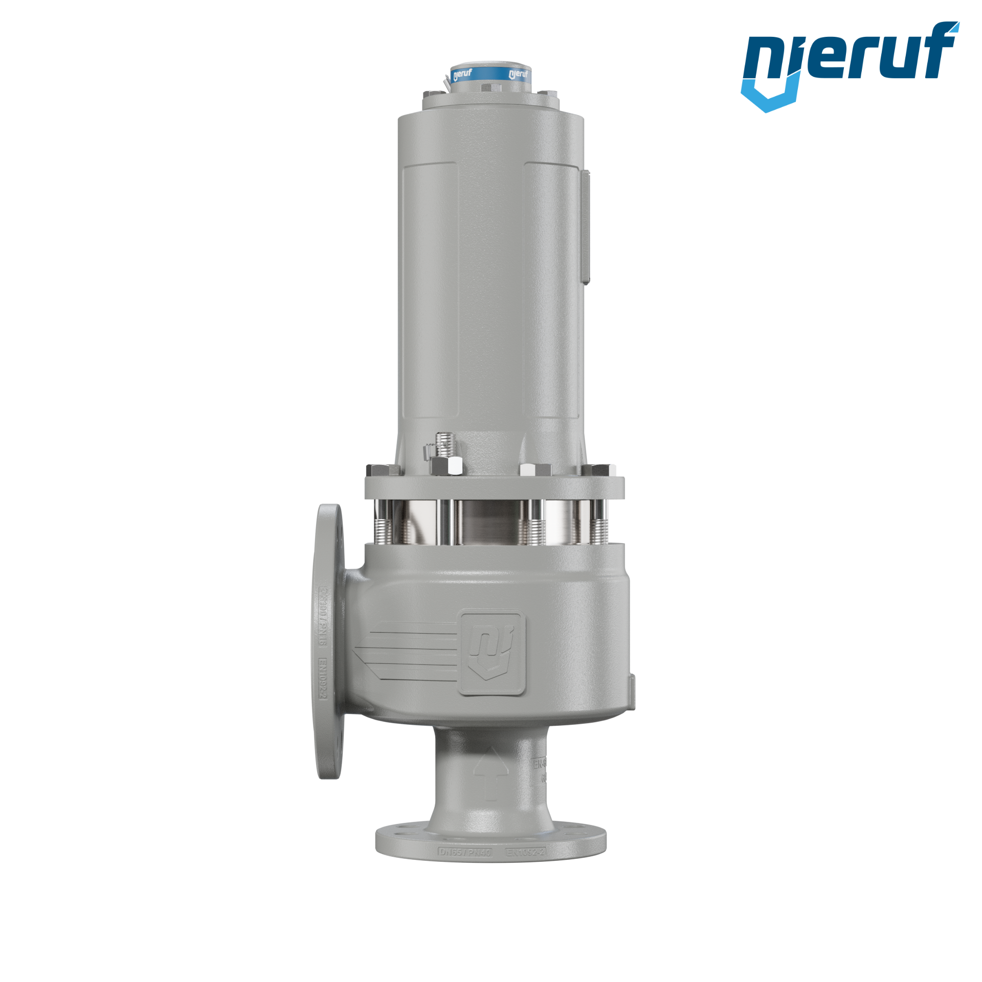valvola di sicurezza flangiata DN65/DN100 SF06, cappello della molla a tenuta di gas (antigas) & manicotto di tenuta in acciaio inossidabile PTFE, senza dispositivo di sollevamento