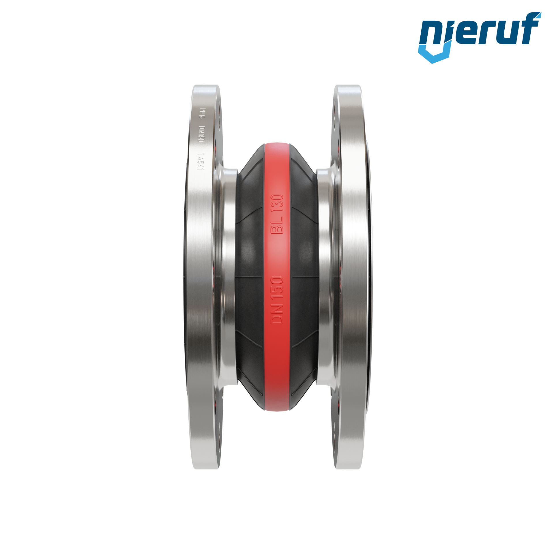 Compensatore in gomma per acqua potabile con convogliatore DN150 PN16 tipo KP04 flange in acciaio inox EPDM