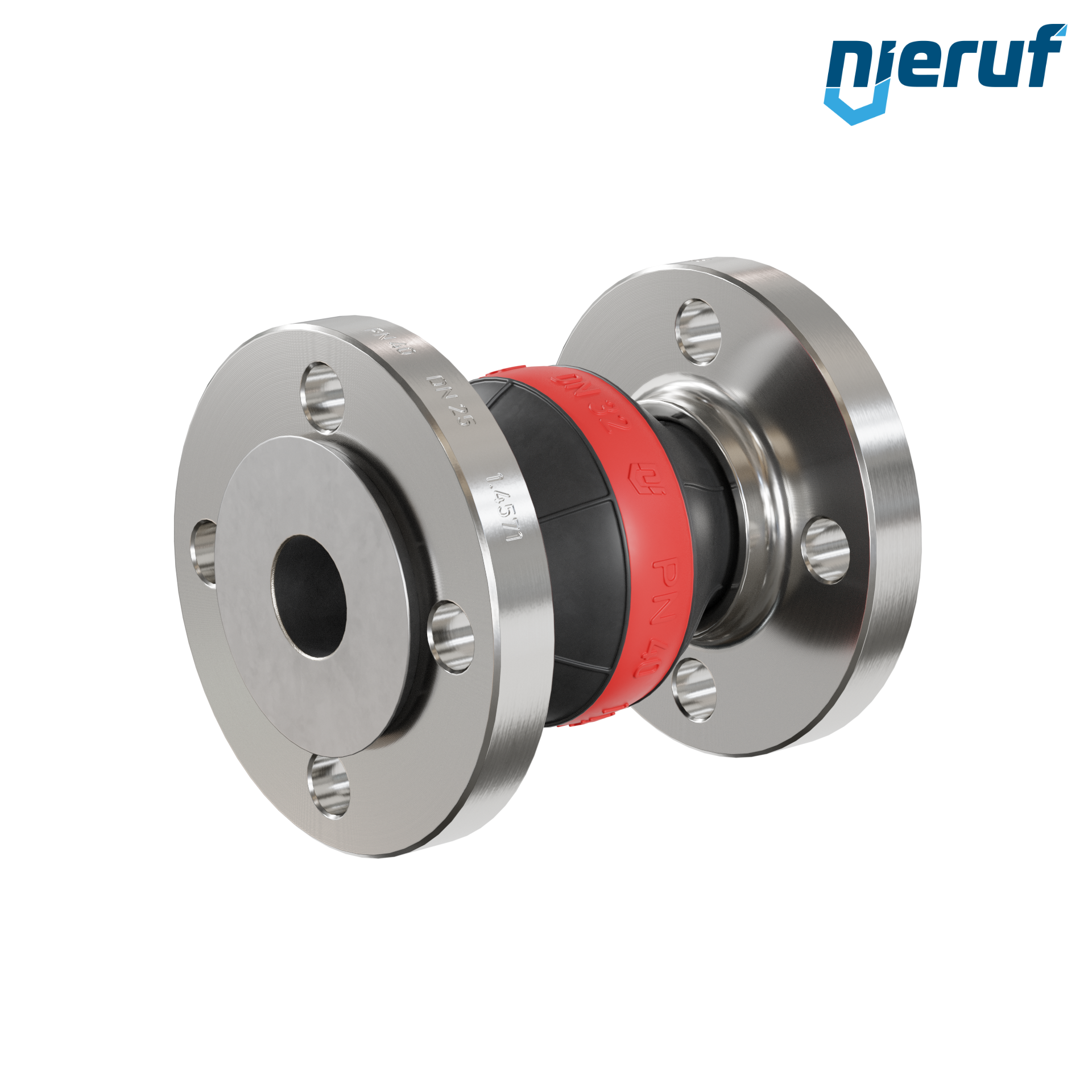 Compensatore piastra di rinforzo DN25 versione KP04 flange in acciaio inox EPDM