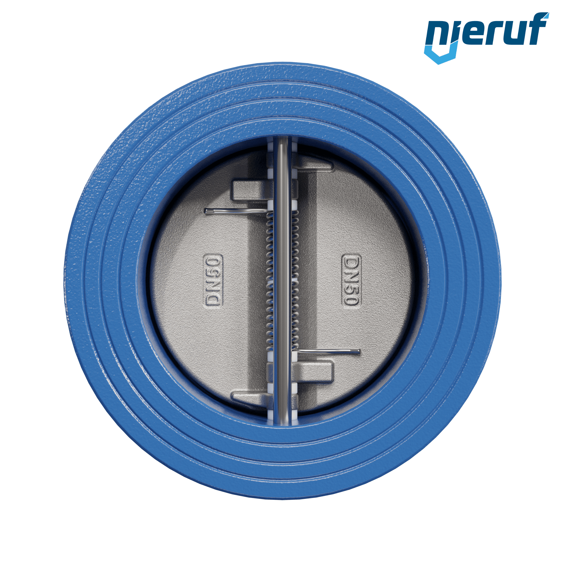valvola di ritegno a doppio battente DN50 ANSI150 DR02 ANSI 150 GGG40 con rivestimento epossidico blu 180µm  EPDM