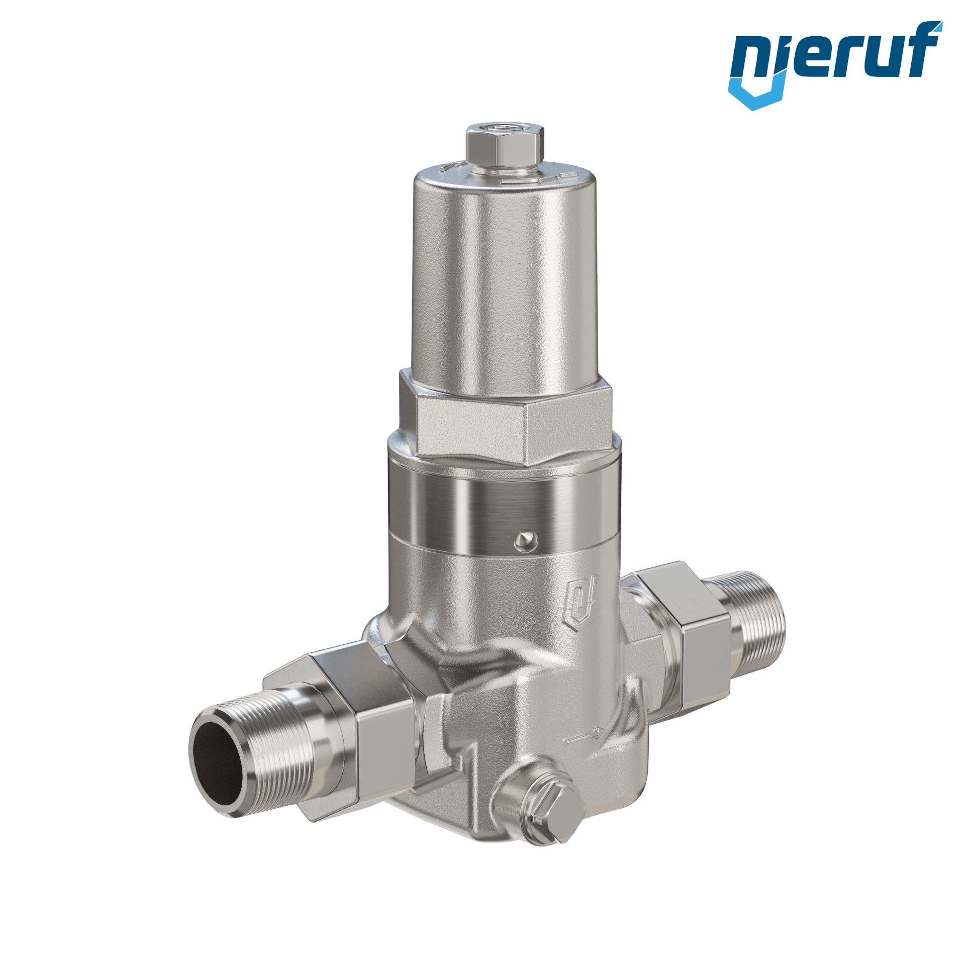 riduttore di pressione a pistone filettatura maschio 3/4" pollici DM10 acciaio inossidabile FPM 2.0 - 20.0 bar