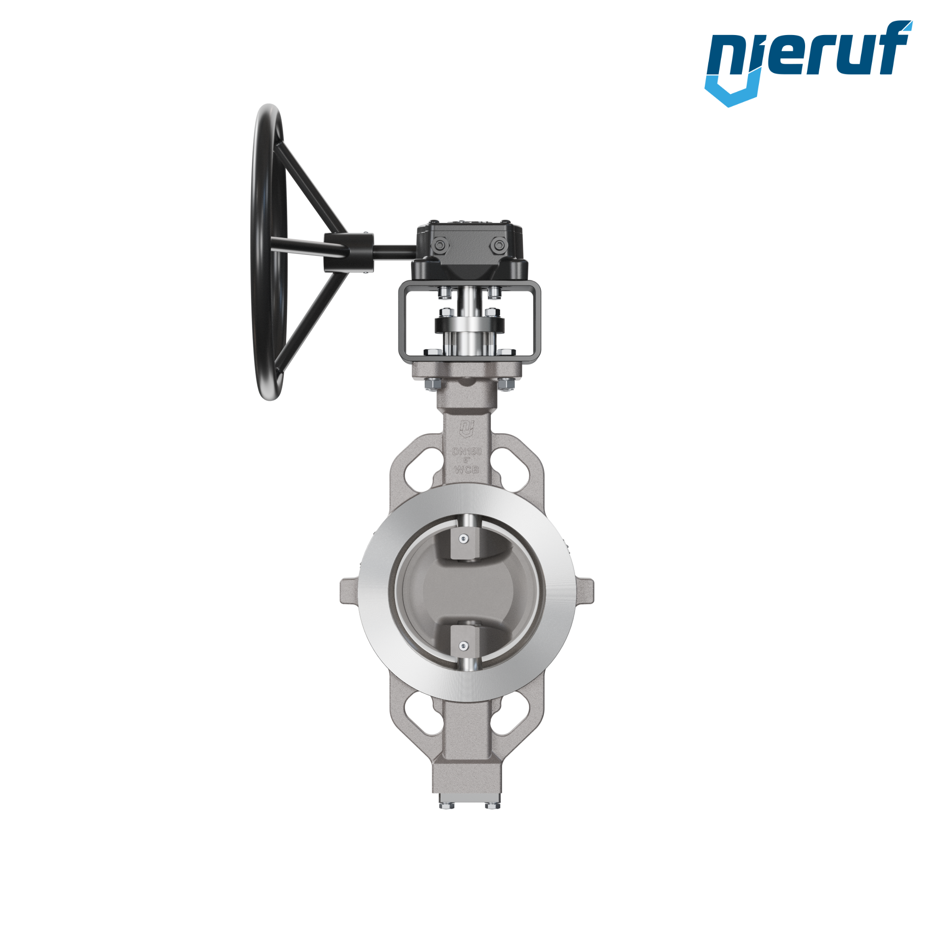 valvola a farfalla triplo eccentrico acciaio inox AK13 DN 150 PN10-40 ANSI150-300 volantino