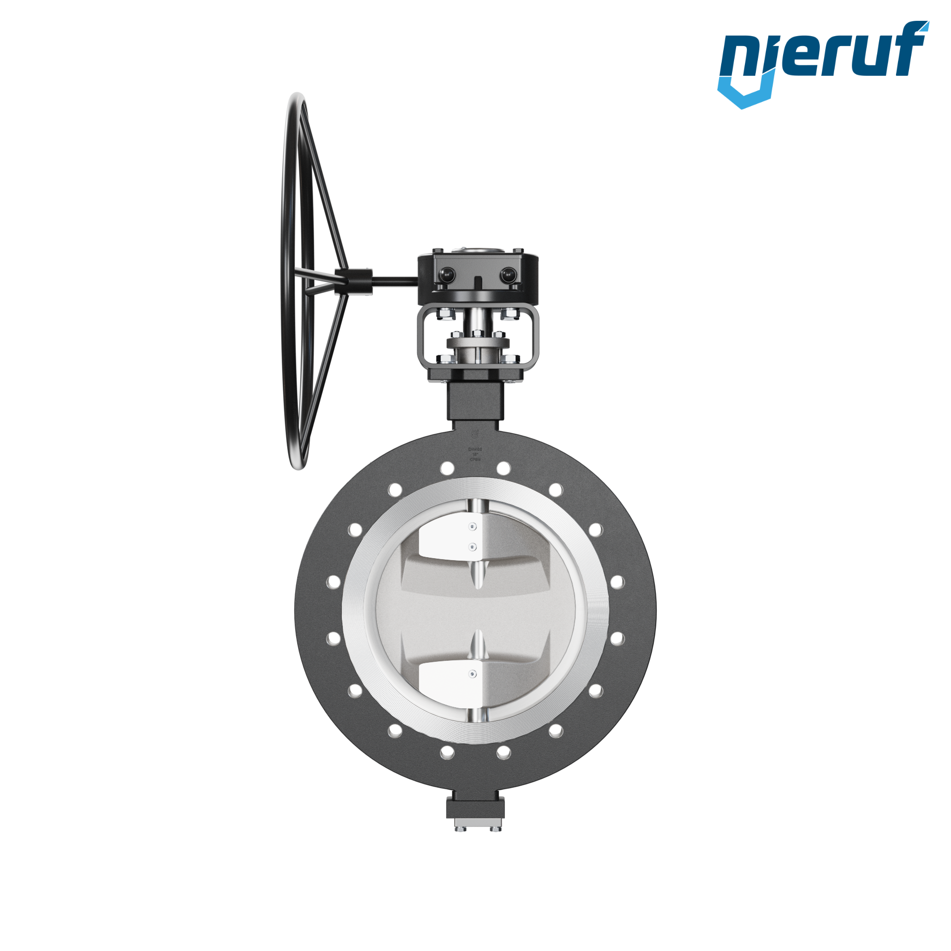 Double offset butterfly-valve AK12 DN 400 PN16 worm gear