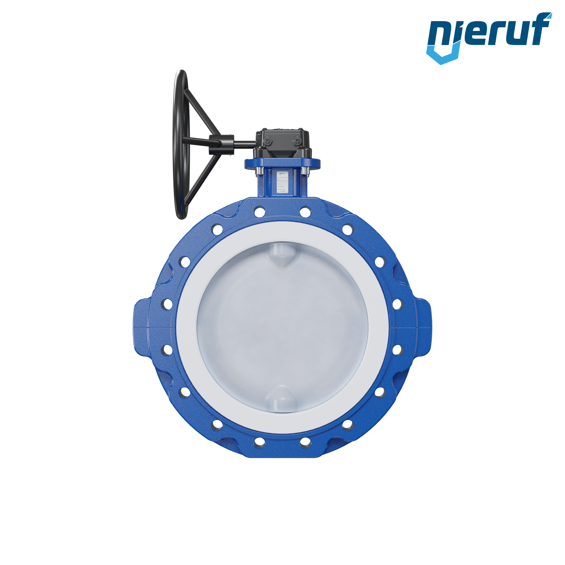 valvola a farfalla PFA PTFE AK09 DN350 PN10 volantino manuale inserto in FKM