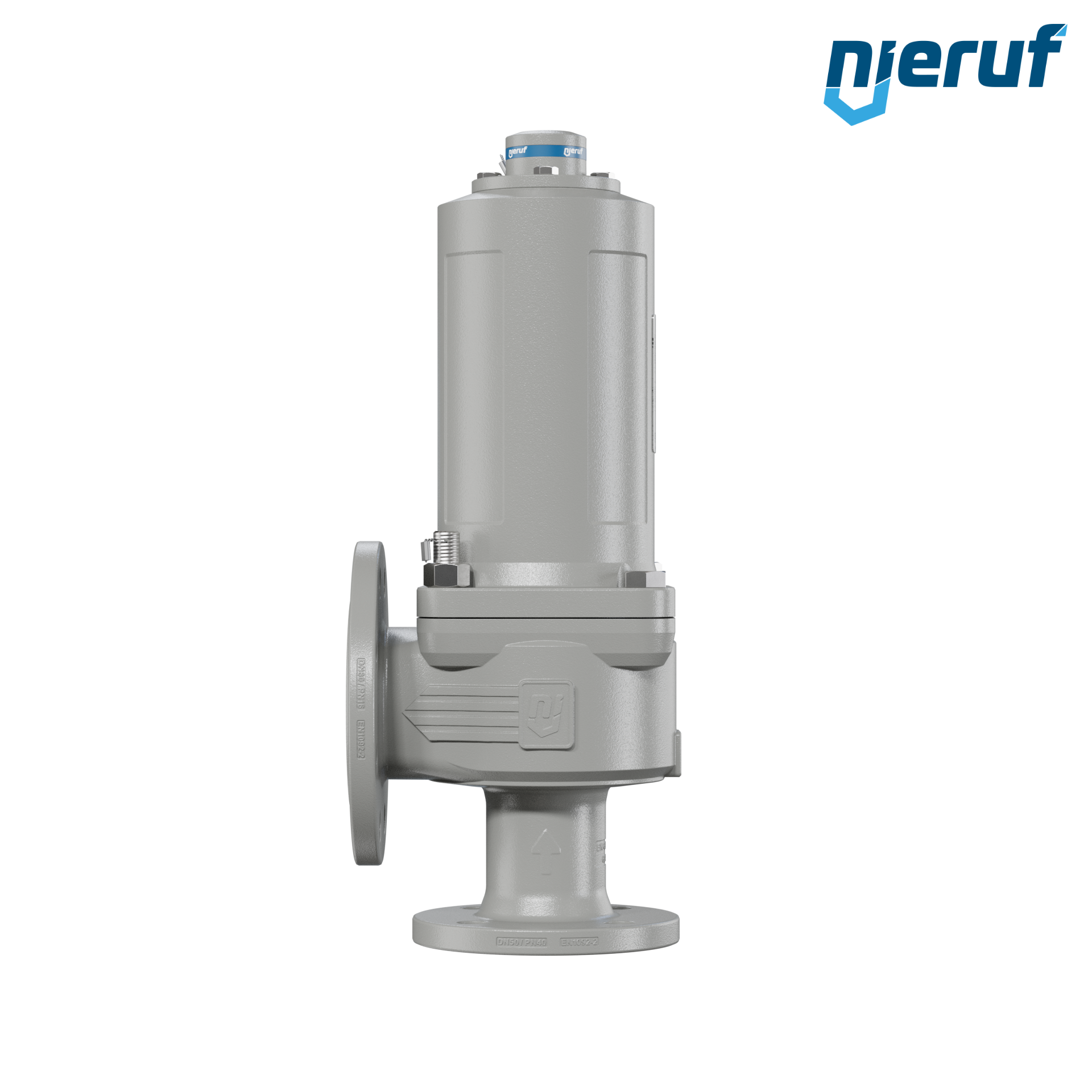 valvola di sicurezza flangiata DN50/DN80 SF06, cappello della molla a tenuta di gas (antigas) PTFE, senza dispositivo di sollevamento