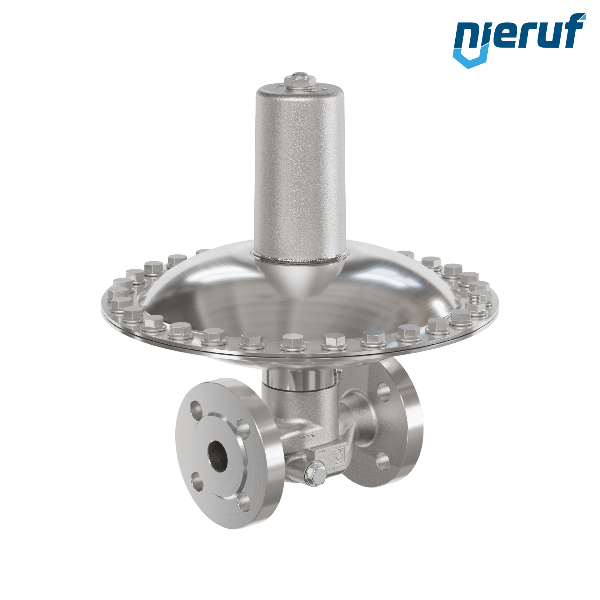 Regolatore in mbar DN20 DM24 flangia DIN EN 1092 acciaio inossidabile EPDM 150 - 500 mbar