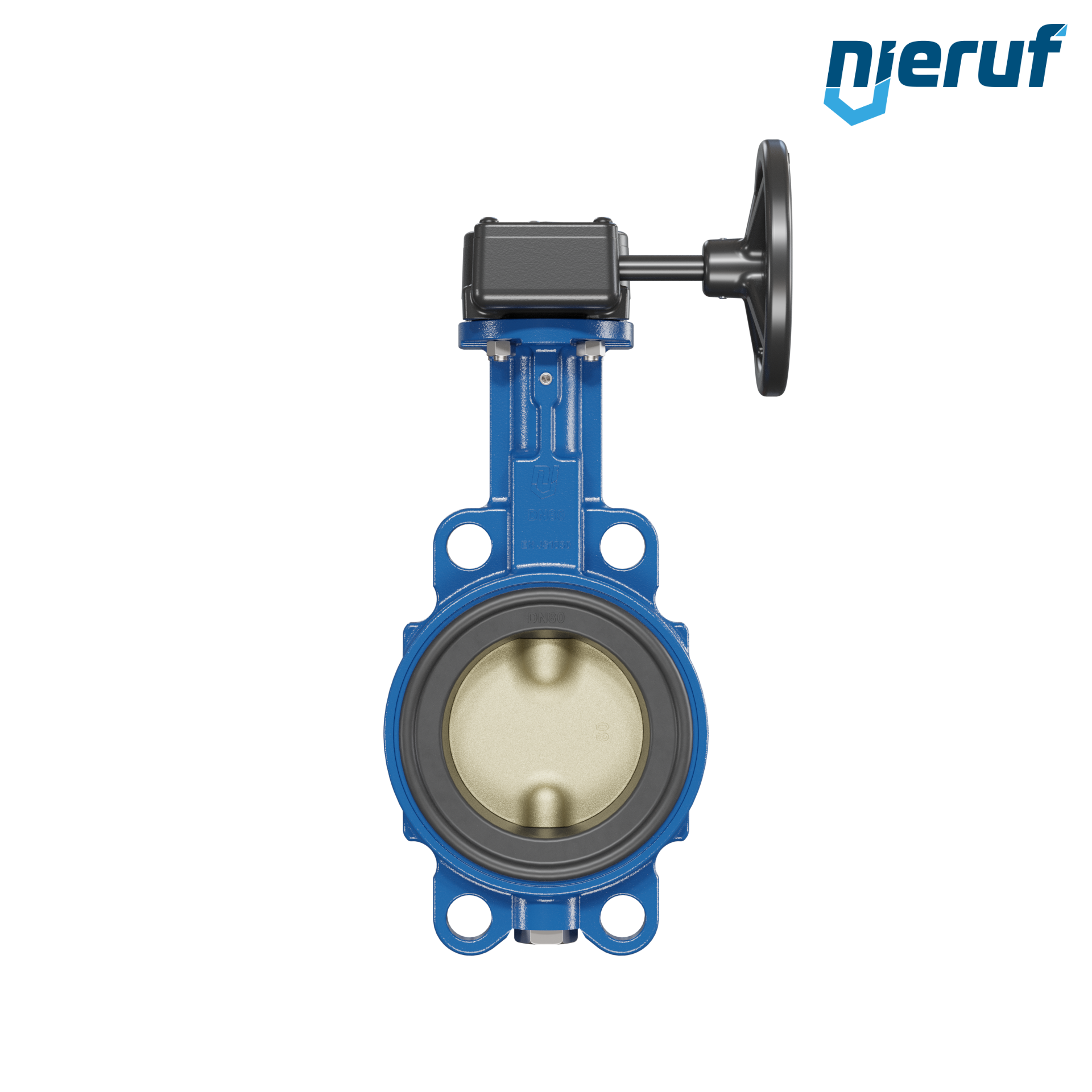 valvola a farfalla per l'acqua di mare DN 80 PN6-PN10-PN16 & ANSI150 AK15 volantino