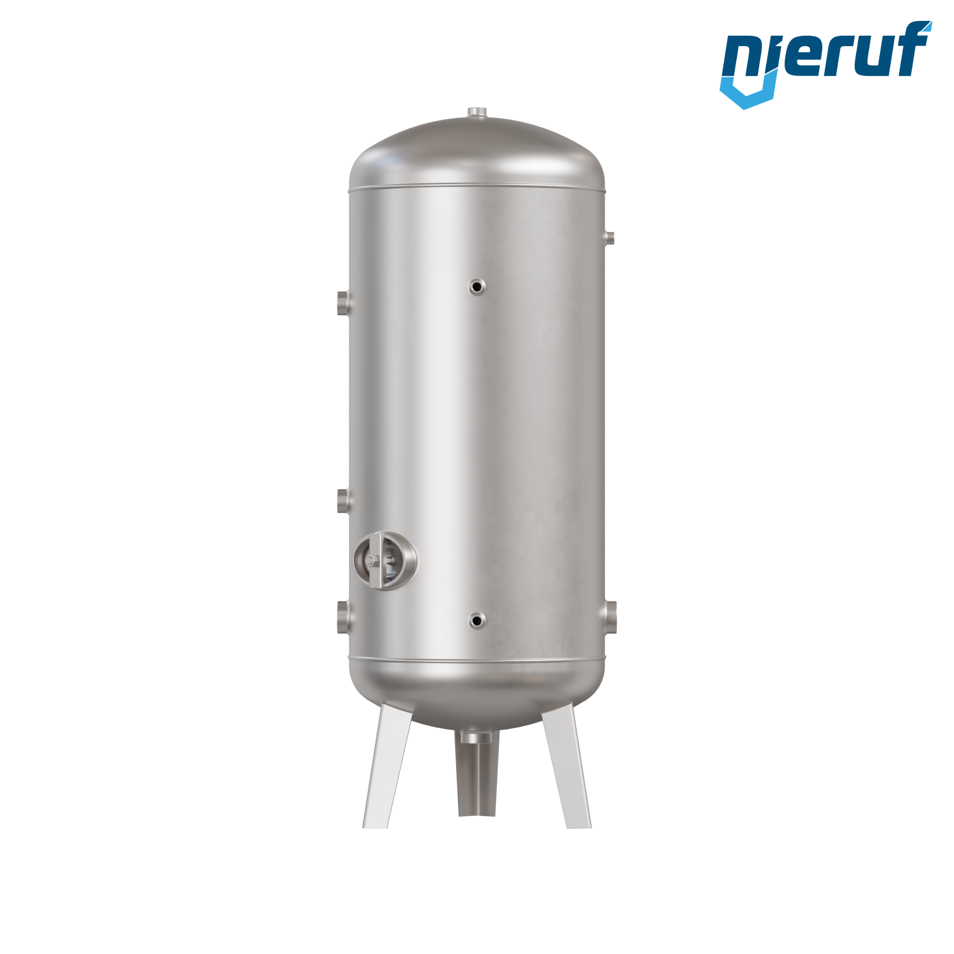 Serbatoio a pressione per acqua verticale BE04 300 litri, 0-10 bar, acciaio inox