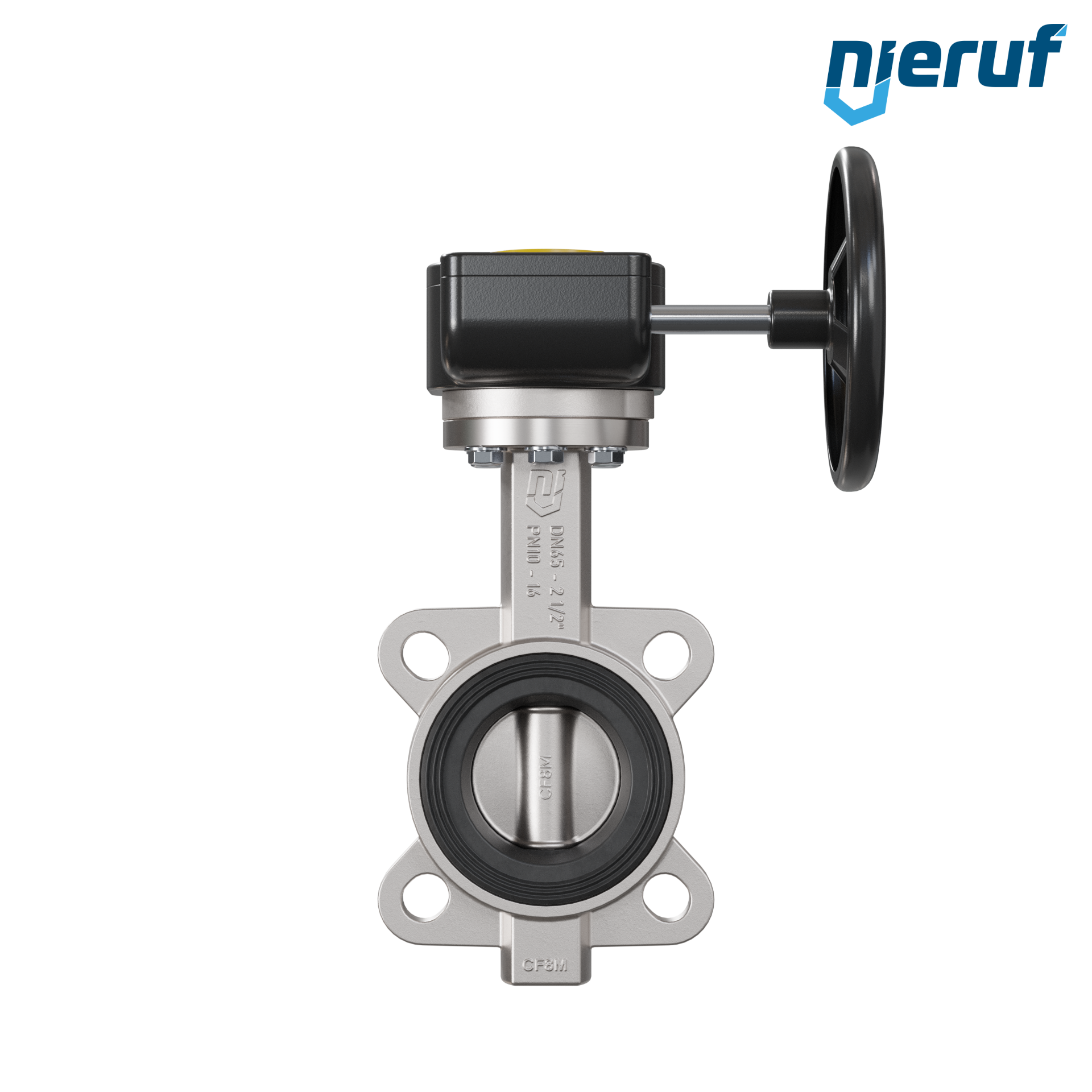 valvola a farfalla in acciaio inossidabile DN 65 PN16 AK08 EPDM volantino