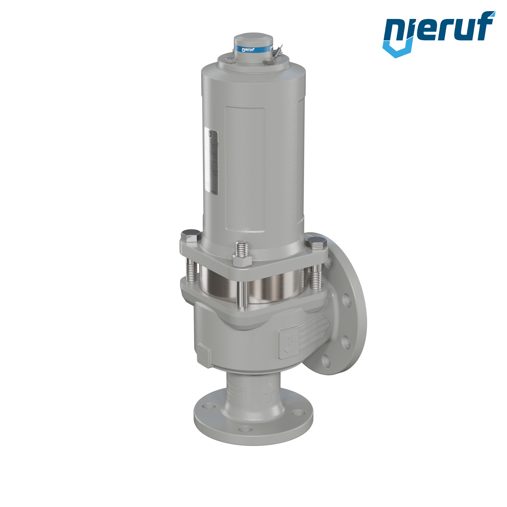 valvola di sicurezza flangiata DN50/DN80 SF06, cappello della molla a tenuta di gas (antigas) & manicotto di tenuta in acciaio inossidabile PTFE, senza dispositivo di sollevamento