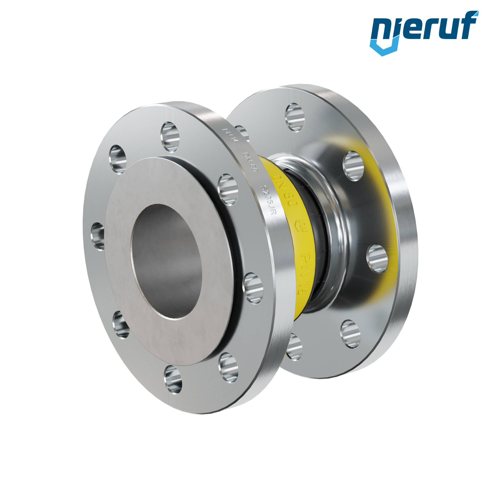Compensatore piastra di rinforzo DN80 versione KP04 flange in acciaio NBR