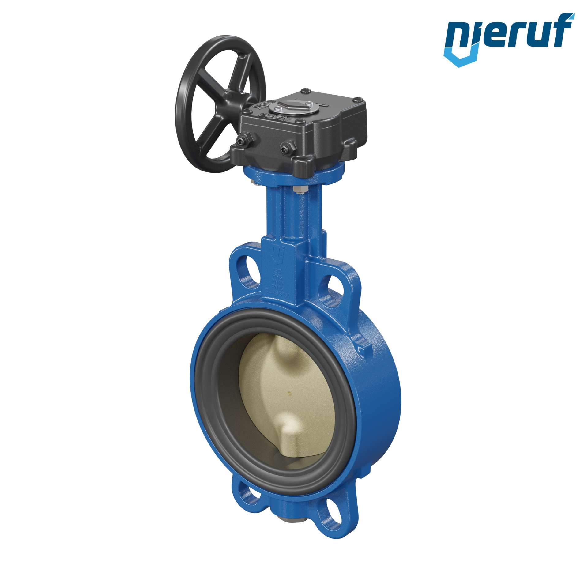 valvola a farfalla per l'acqua di mare DN 100 PN6-PN10-PN16 & ANSI150 AK15 volantino
