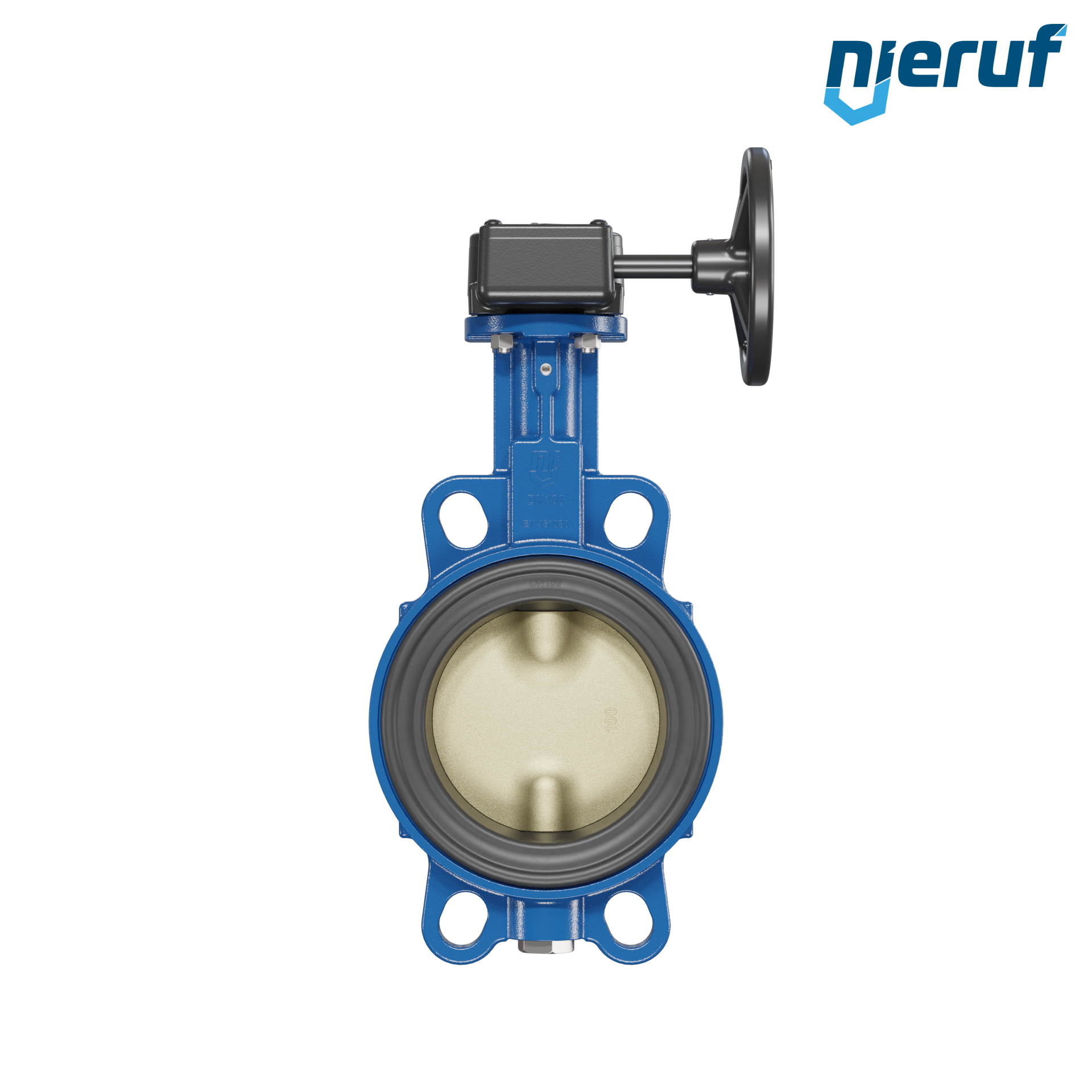 valvola a farfalla per l'acqua di mare DN 100 PN6-PN10-PN16 & ANSI150 AK15 volantino