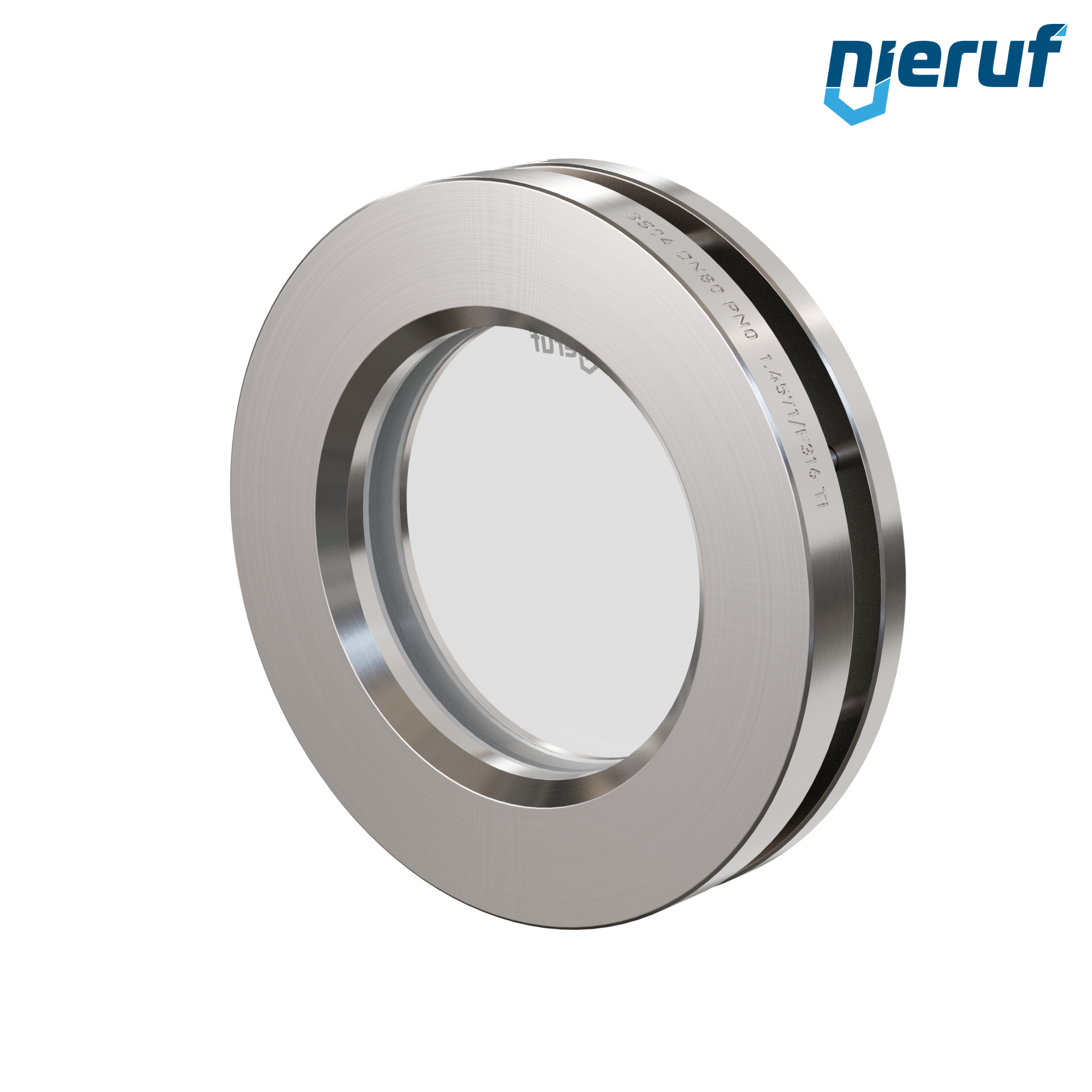 oblò di osservazione per serbatoi DN80 BS04 acciaio inossidabile 1.4571 PTFE vetro borosilicato 0,0 bar