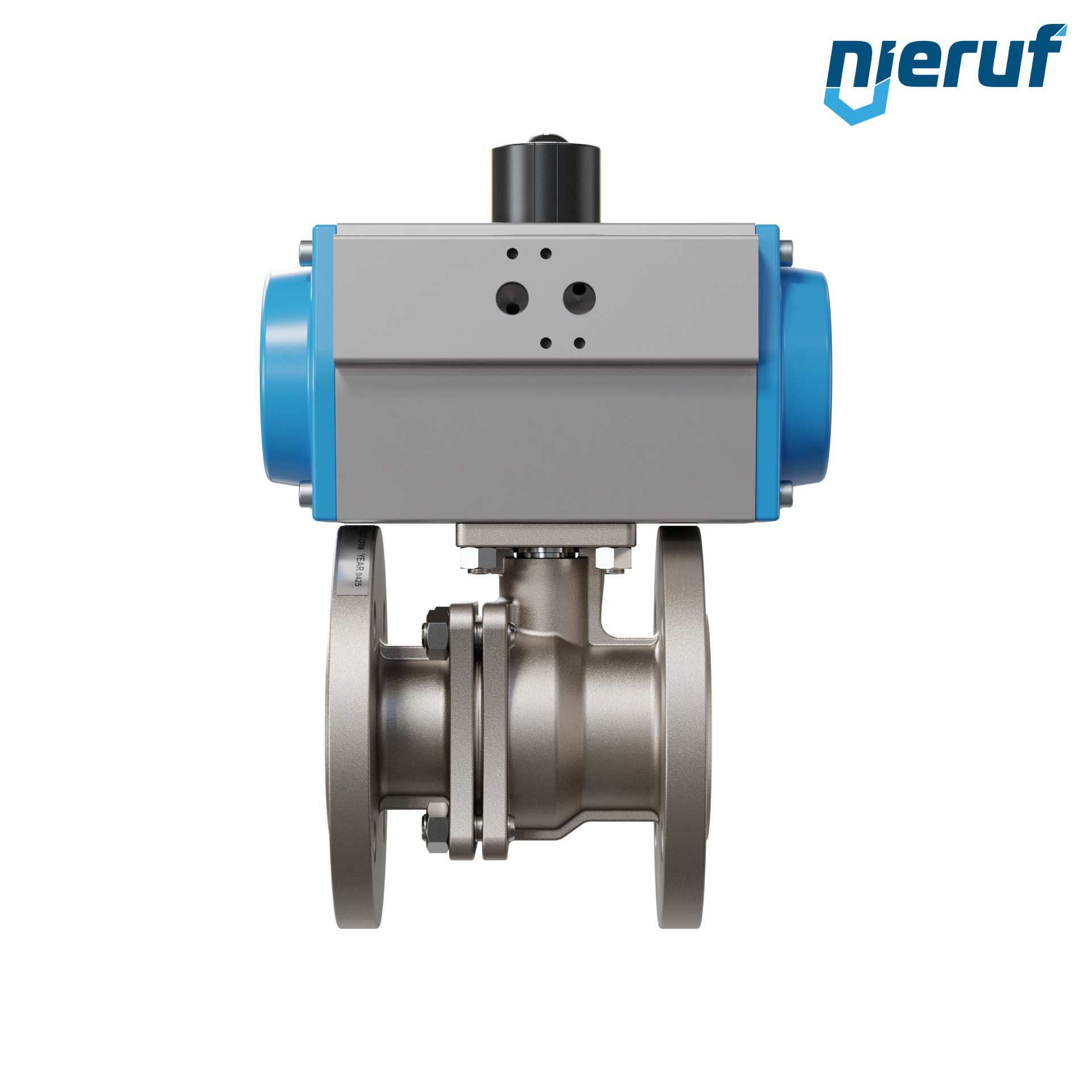 valvola a sfera flangiata DN40 PK05 azionamento rotativo pneumatico a semplice effetto apertura a molla