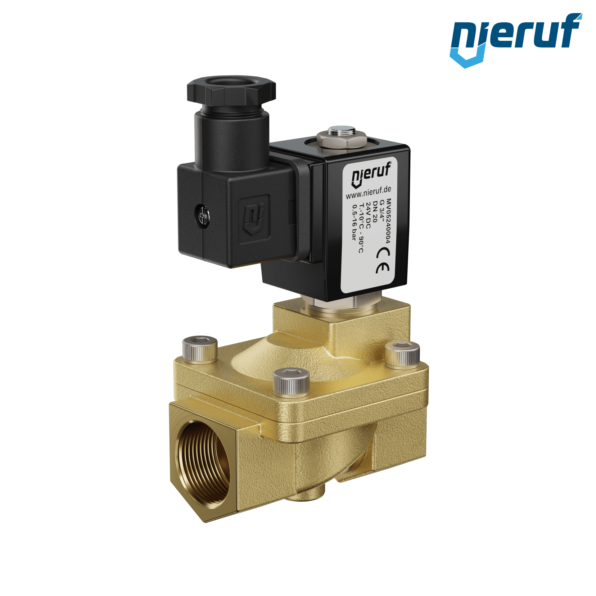 elettrovalvola G 3/4" pollici ottone MV05 NBR 24V DC