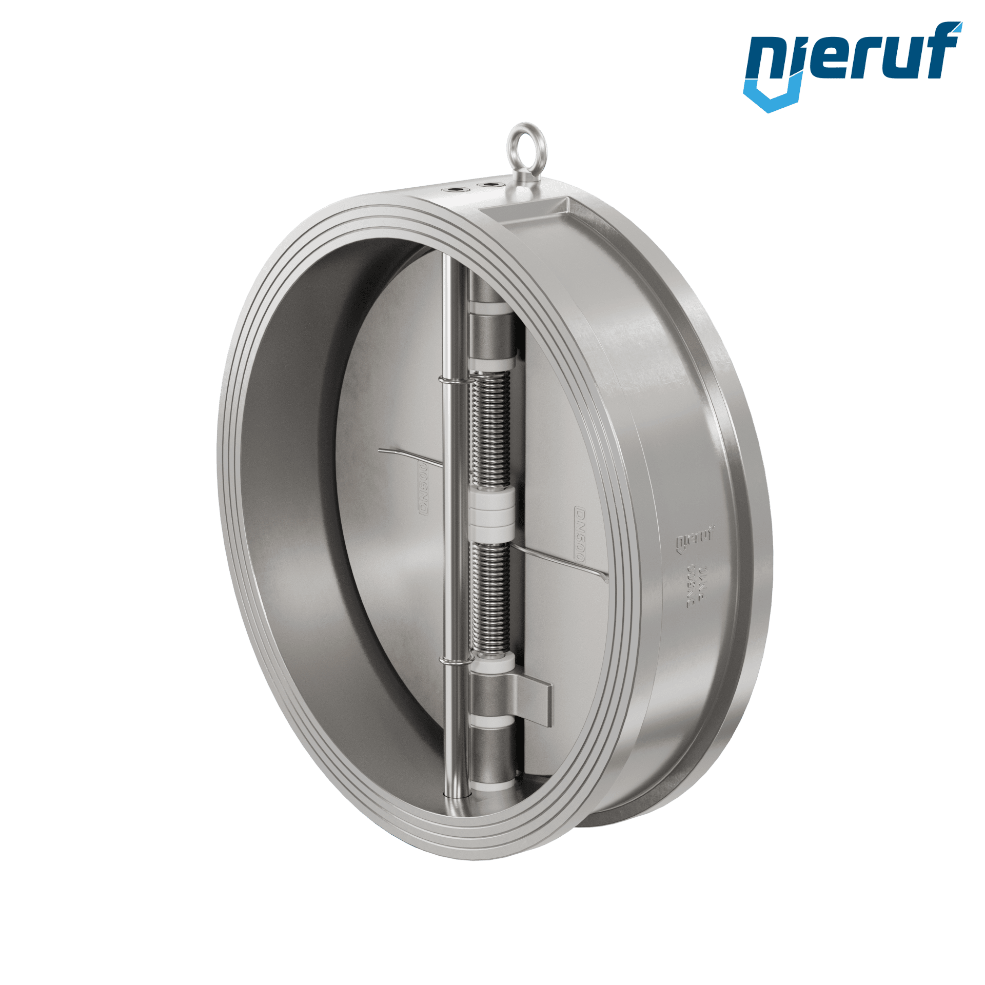 valvola di ritegno a doppio battente DN500 DR03 acciaio inossidabile 1.4408 FKM (Viton)