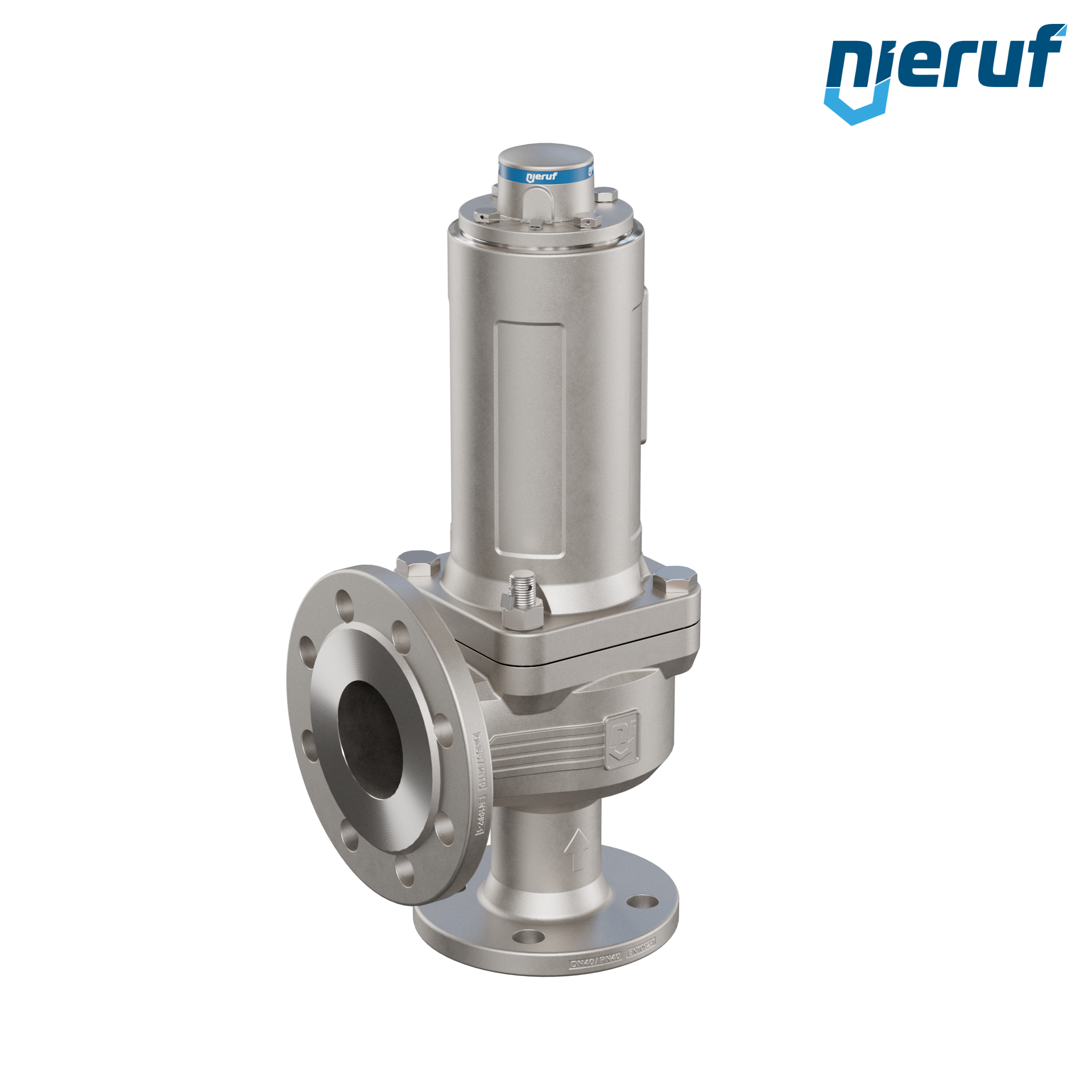 valvola di sicurezza flangiata a tenuta di gas DN40/DN65 SF07, acciaio, FFKM, senza dispositivo di sollevamento