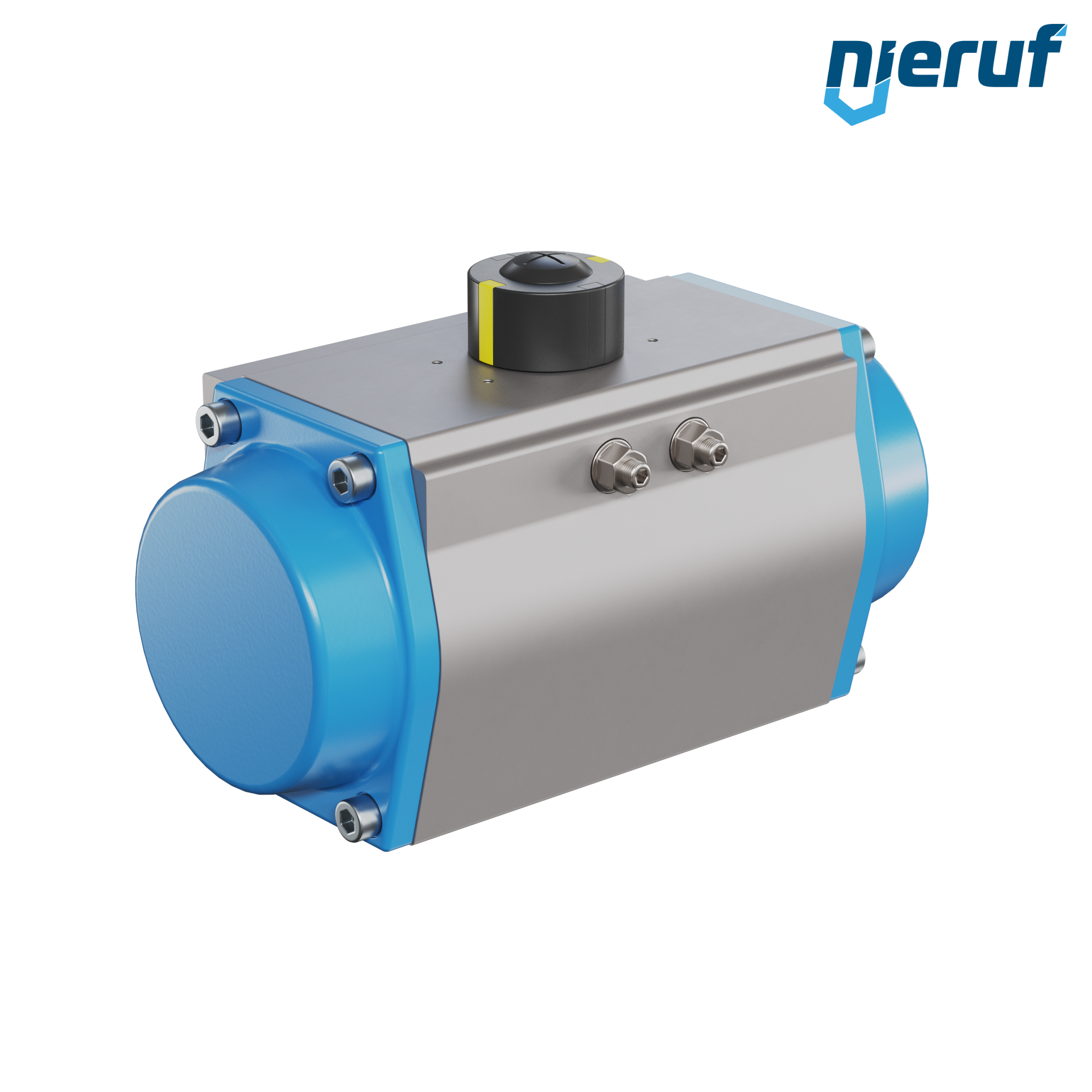 attuatore pneumatico AN02 a singolo effetto, apertura a molla versione per alta temperatura GS-125 90° con 12 molle