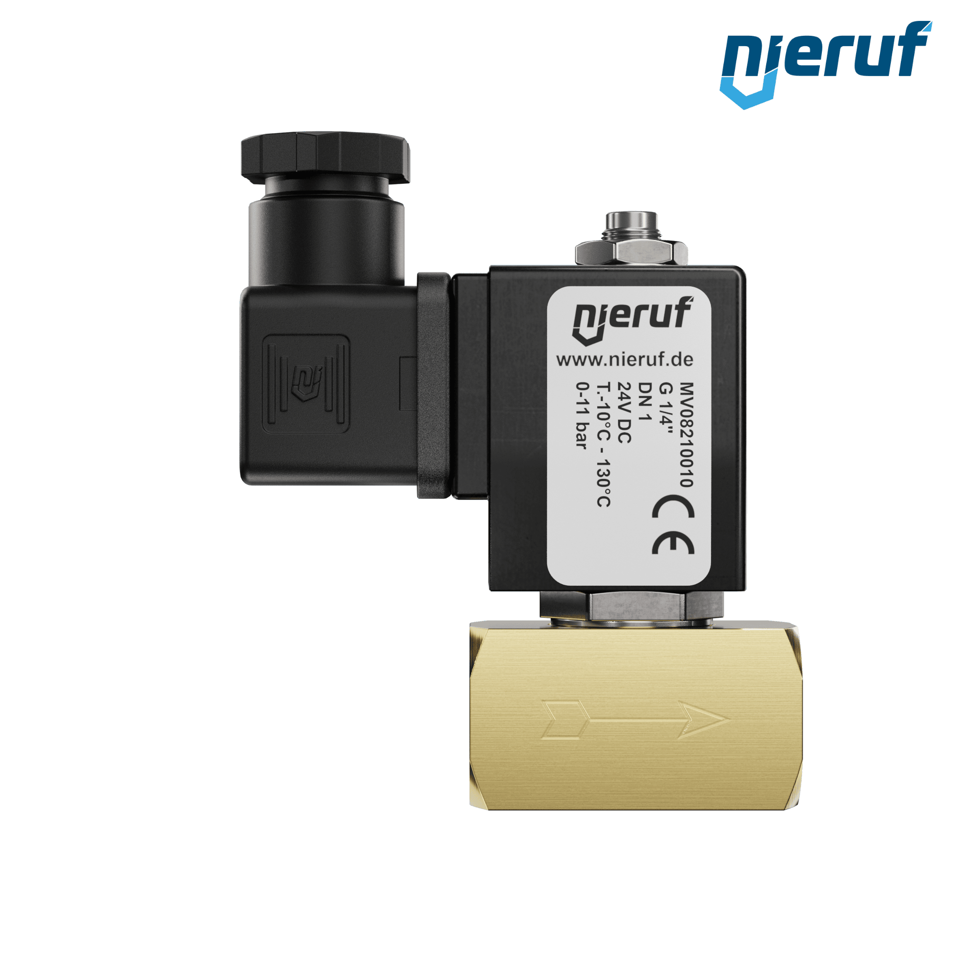 elettrovalvolaDN1,0 G 1/4" pollici ottone MV08 EPDM 24V DC