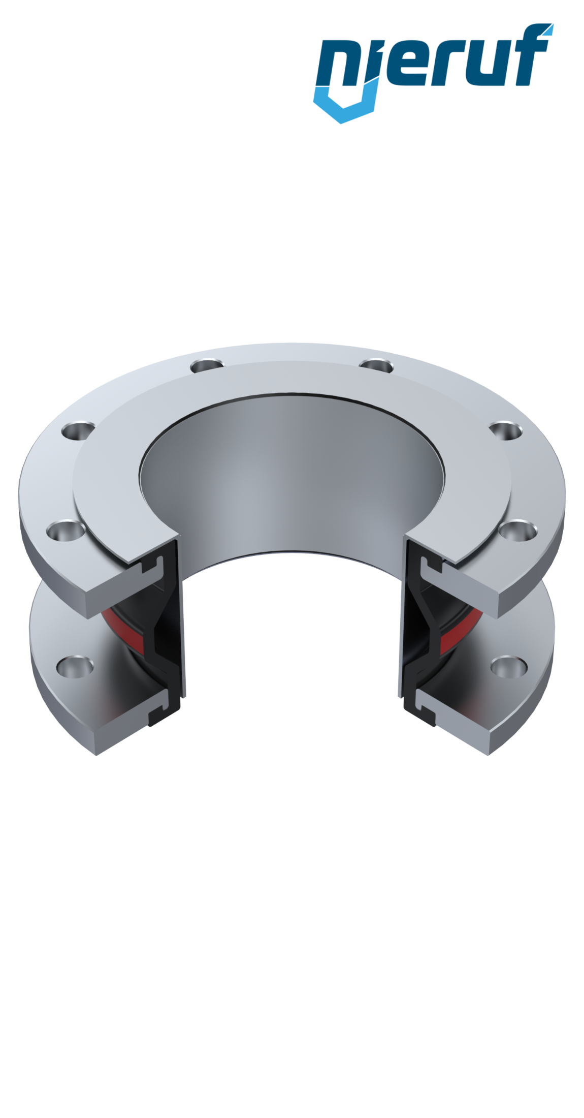 Compensatore piastra di rinforzo DN300 PN16 versione KP04 flange in acciaio inox EPDM