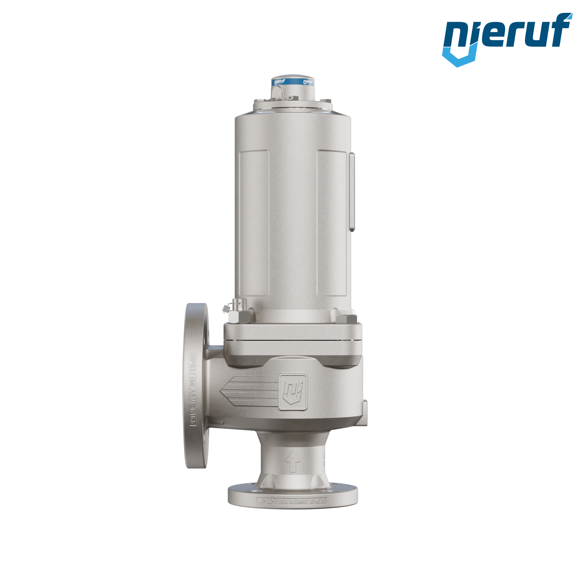 valvola di sicurezza flangiata ASME fluidi liquidi a tenuta di gas ANSI 150 DN50 2" x 3" SF07, acciaio, FFKM, senza dispositivo di sollevamento