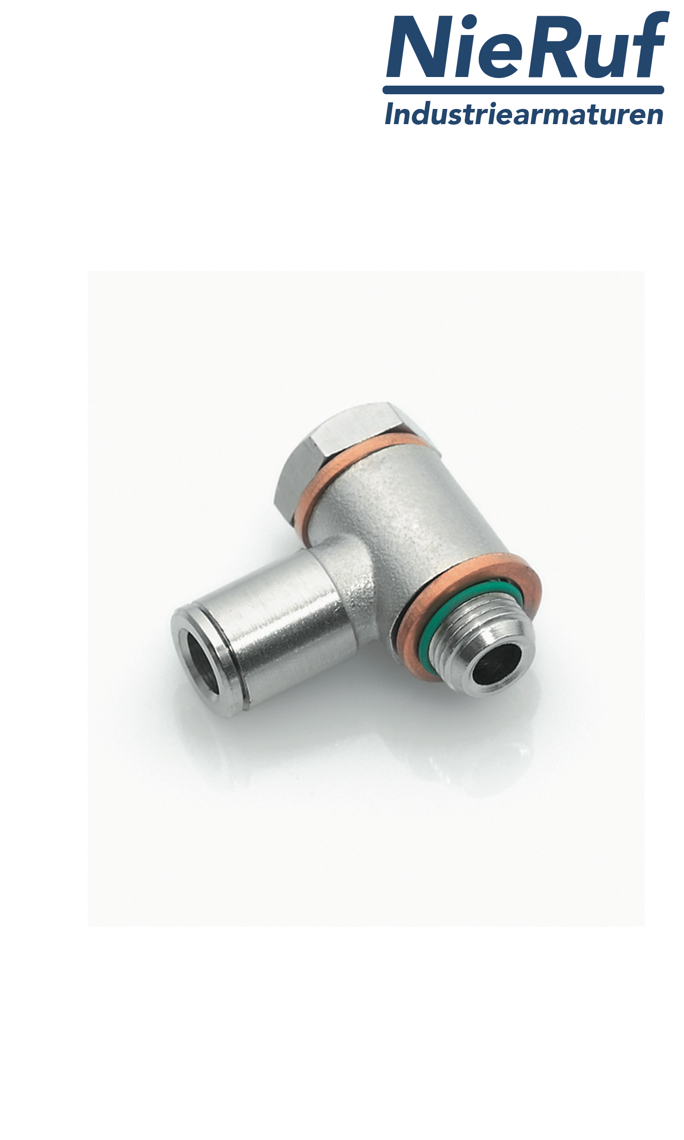 Racor acodado orientable EF06 Latón FKM G1/4" D6mm