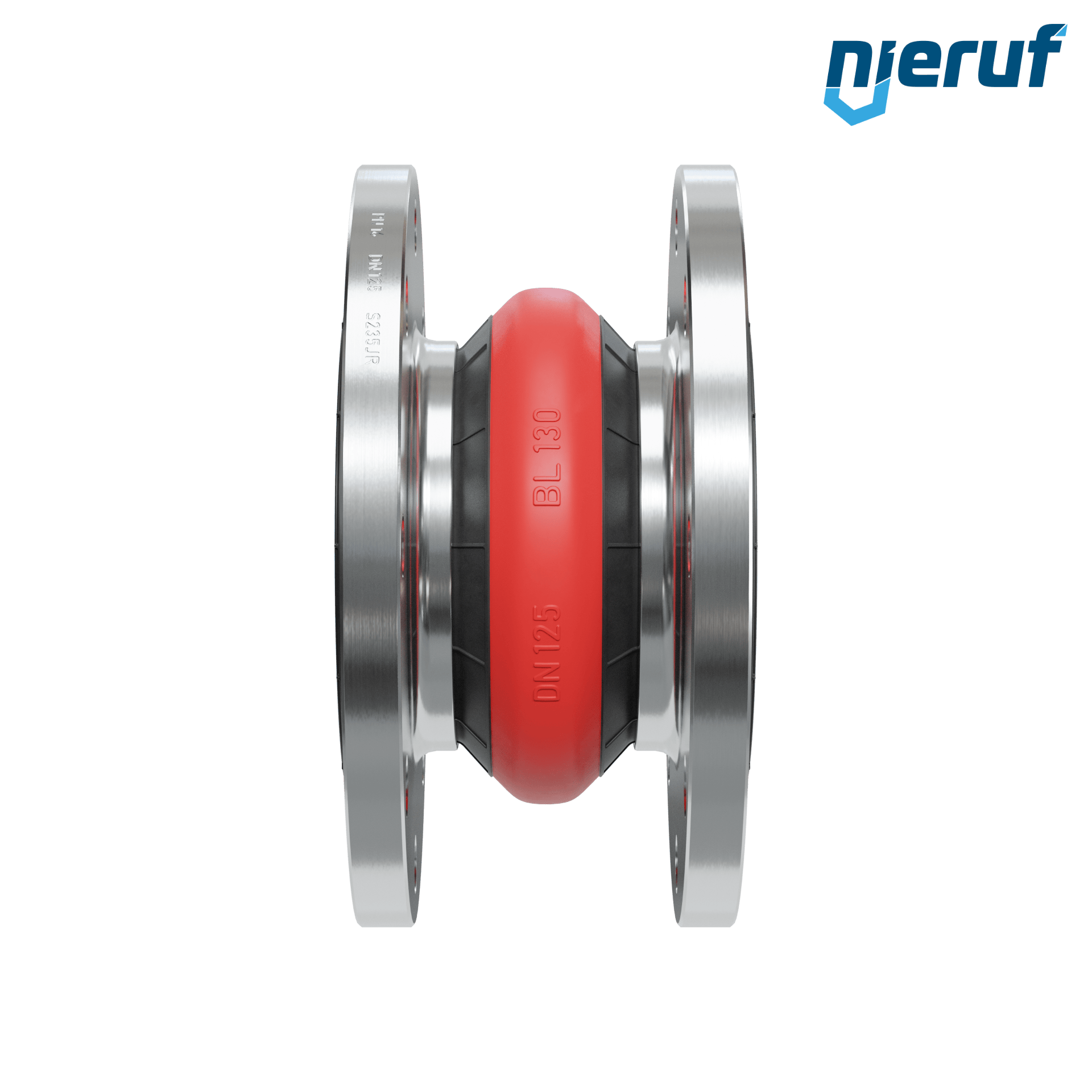 Compensatore o-ring di supporto per il vuoto DN125 versione KP04 flange in acciaio EPDM