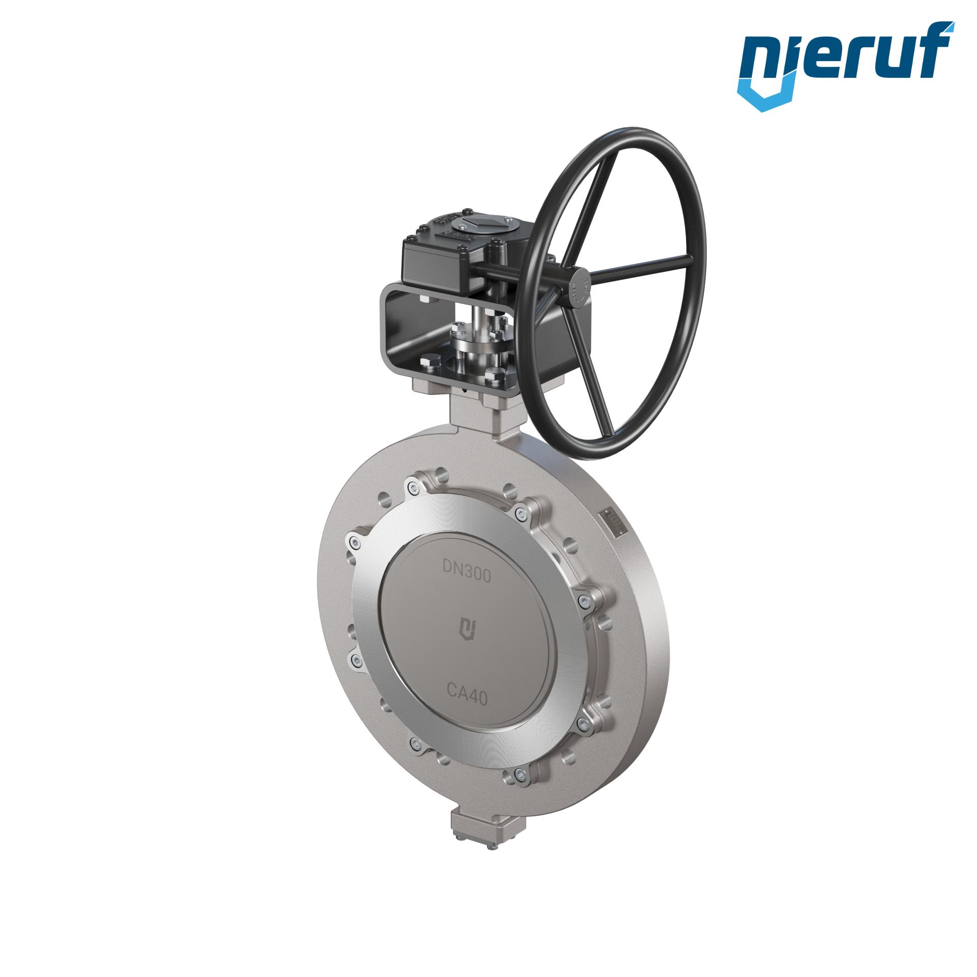valvola a farfalla triplo eccentrico acciaio inox AK14 DN 300 PN16 volantino