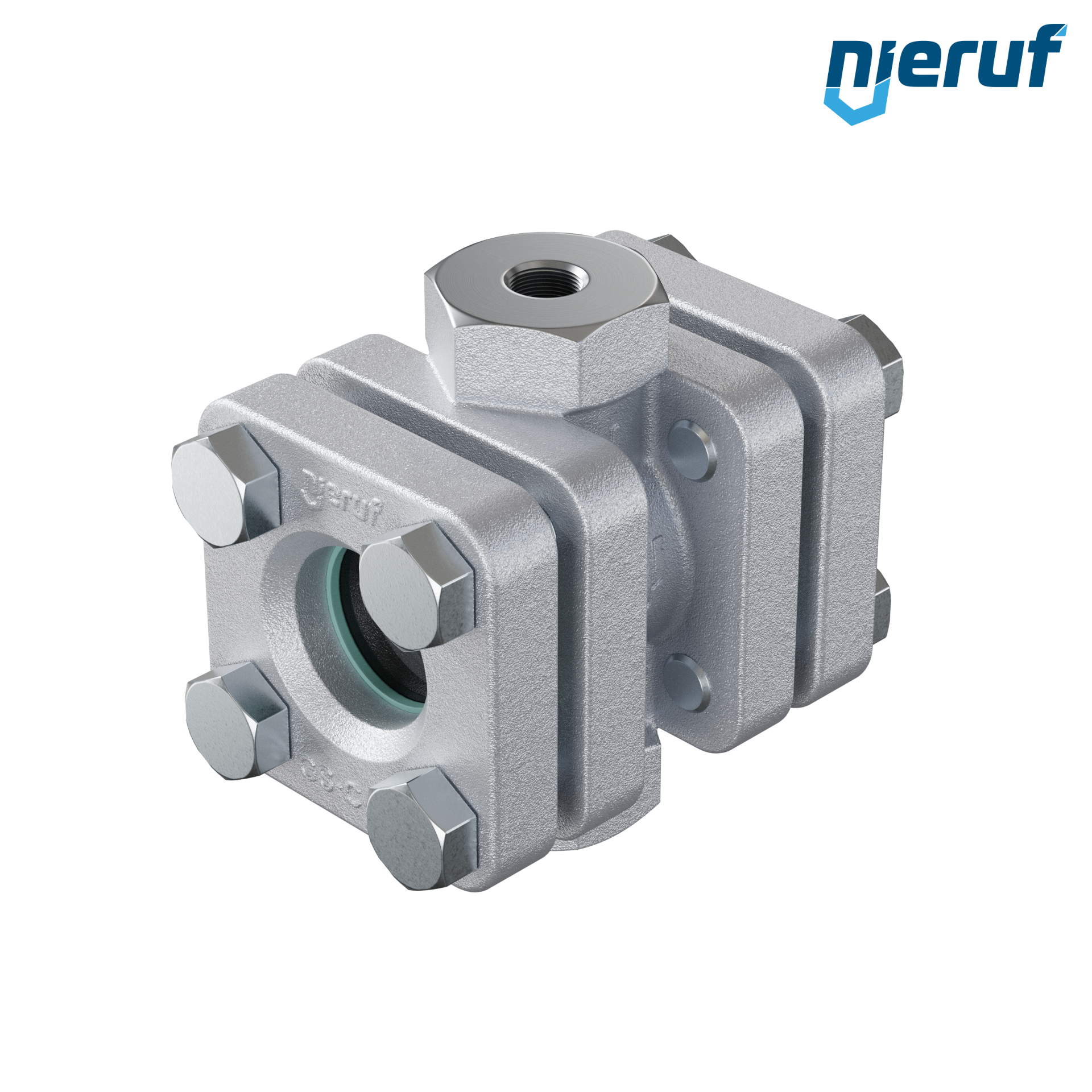 oblò di osservazione / specola visiva G 1/4" pollici acciaio fuso vetro borosilicato