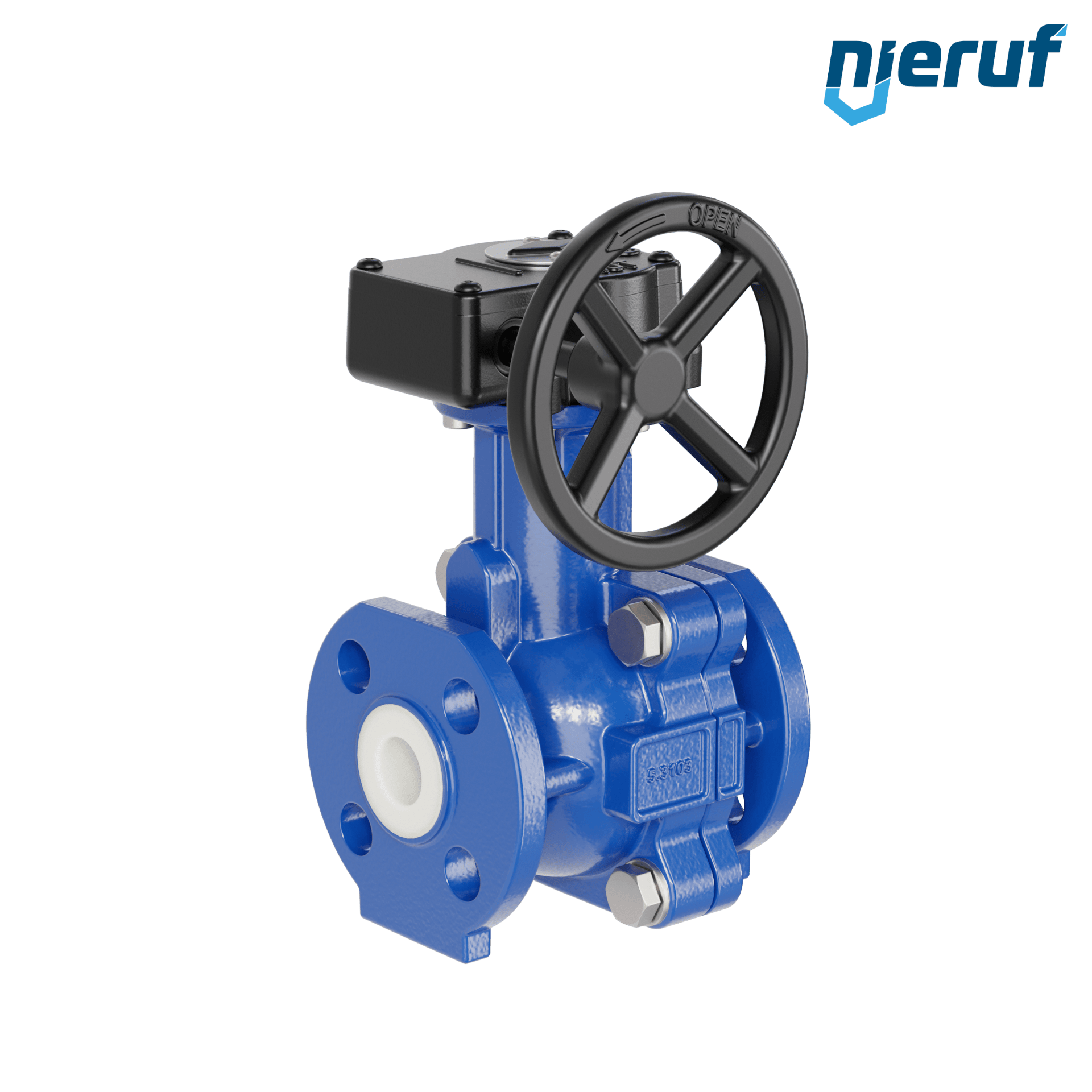 valvola a sfera flangiata PFA FK13 DN20 - 3/4" pollici ANSI 150 inghisa sferoidale 5.3103 con volantino manuale