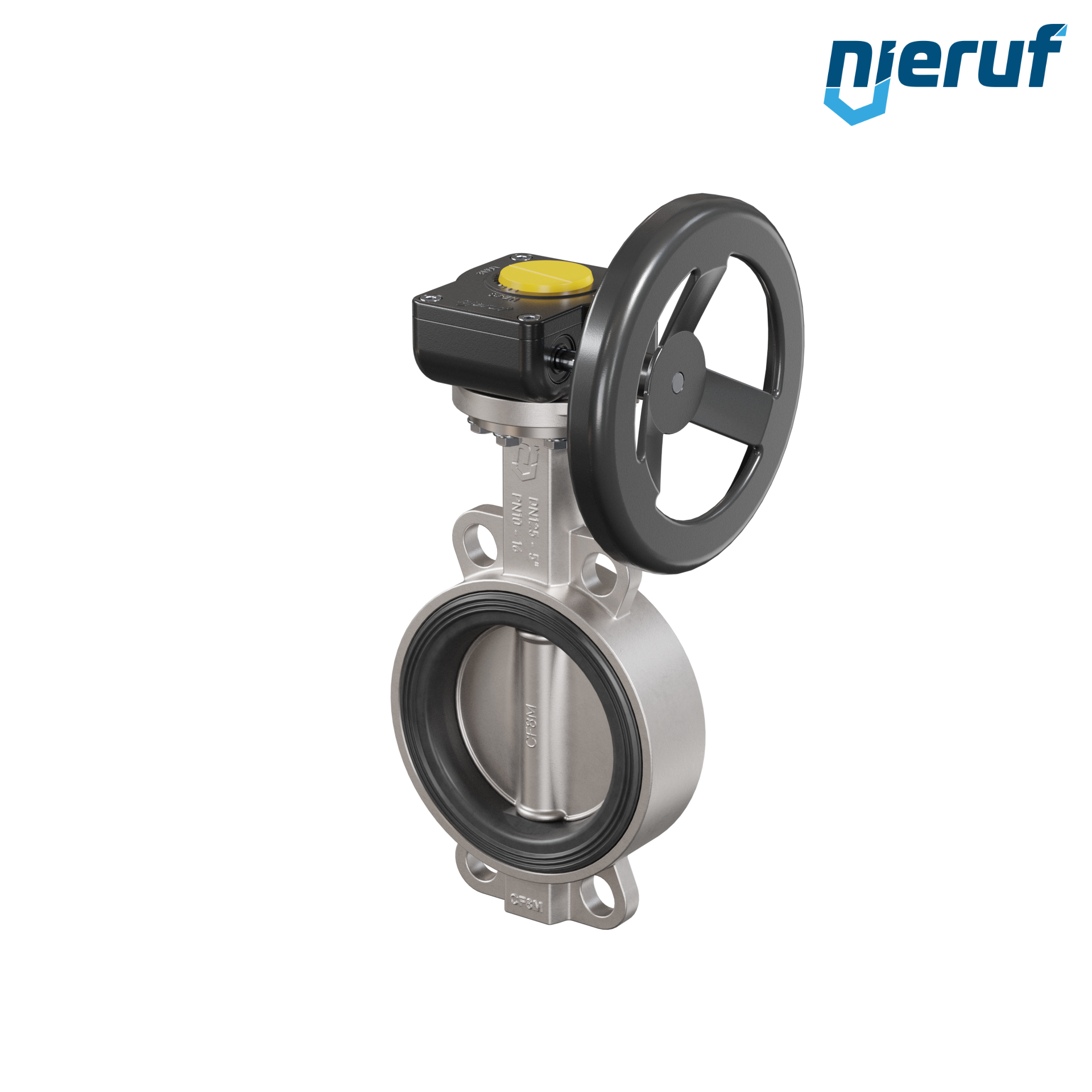 valvola a farfalla in acciaio inossidabile DN 125 PN16 AK08 EPDM volantino