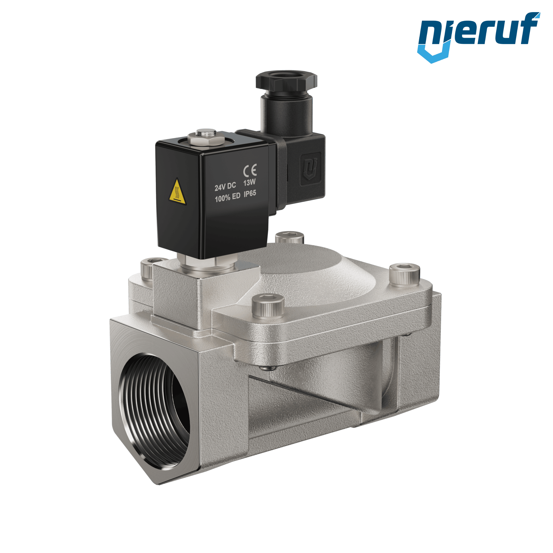 elettrovalvola G 1 1/2" pollici acciaio inossidabile EV05 FKM 24V DC