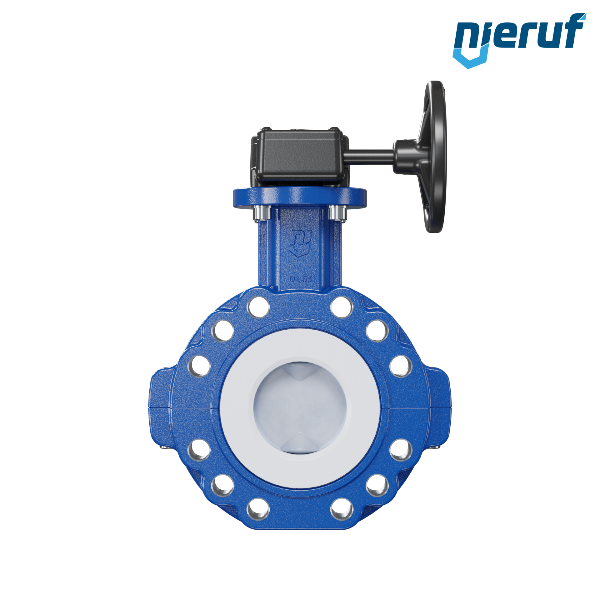 valvola a farfalla PFA PTFE AK10 DN65 PN10-PN16 volantino manuale inserto in FKM