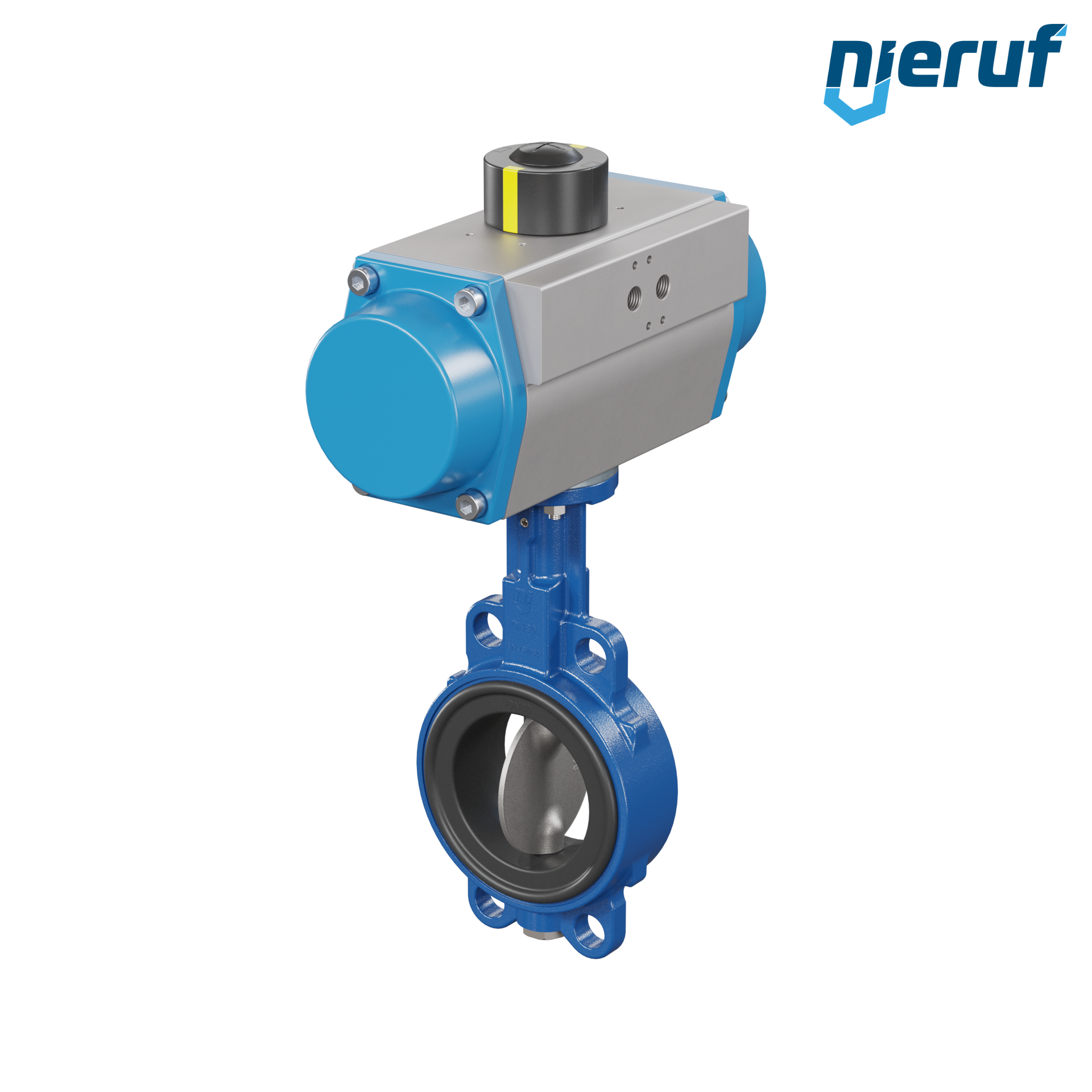 Butterfly valve DN 80 AK01 FPM pneumatic actuator single acting normally open