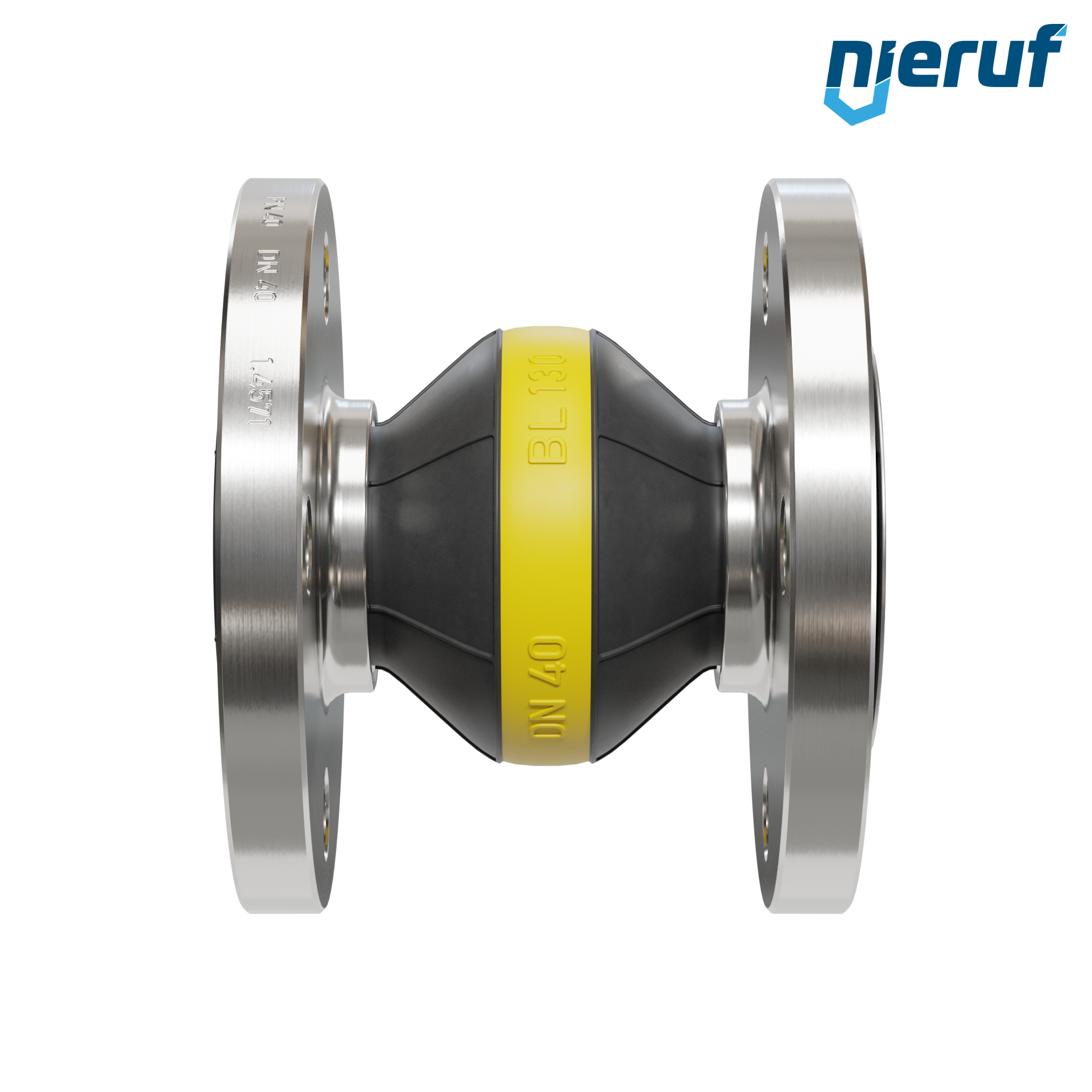 Compensatore piastra di rinforzo DN40 versione KP04 flange in acciaio inox NBR