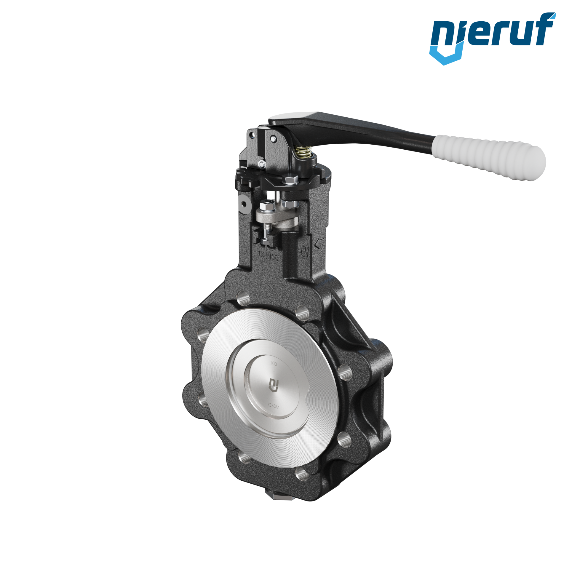 Double offset butterfly-valve AK12 DN 100 ANSI150 lever