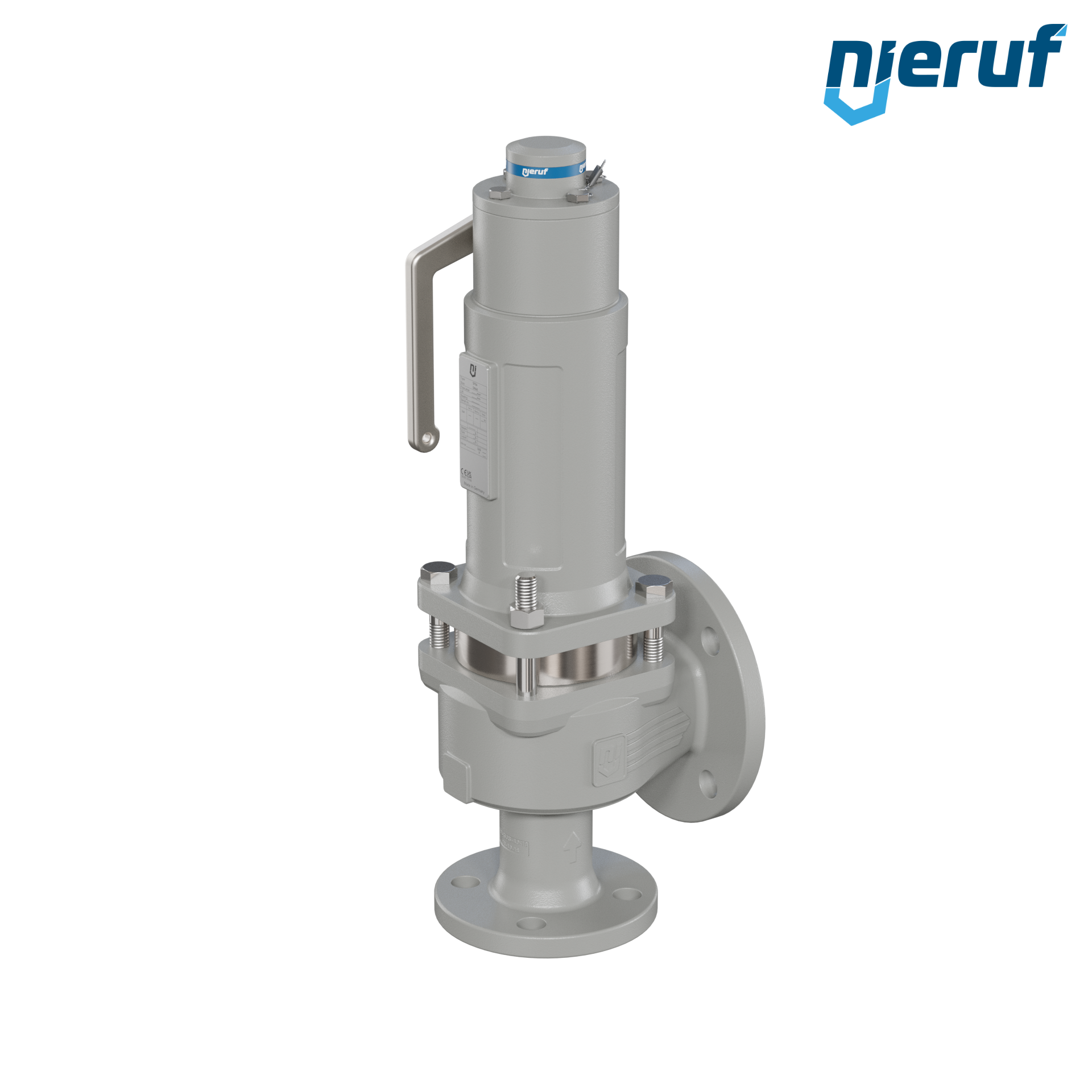 valvola di sicurezza flangiata DN40/DN65 SF06, cappello della molla a tenuta di gas (antigas) & manicotto di tenuta in acciaio inossidabile PTFE, dispositivo di sollevamento con leva