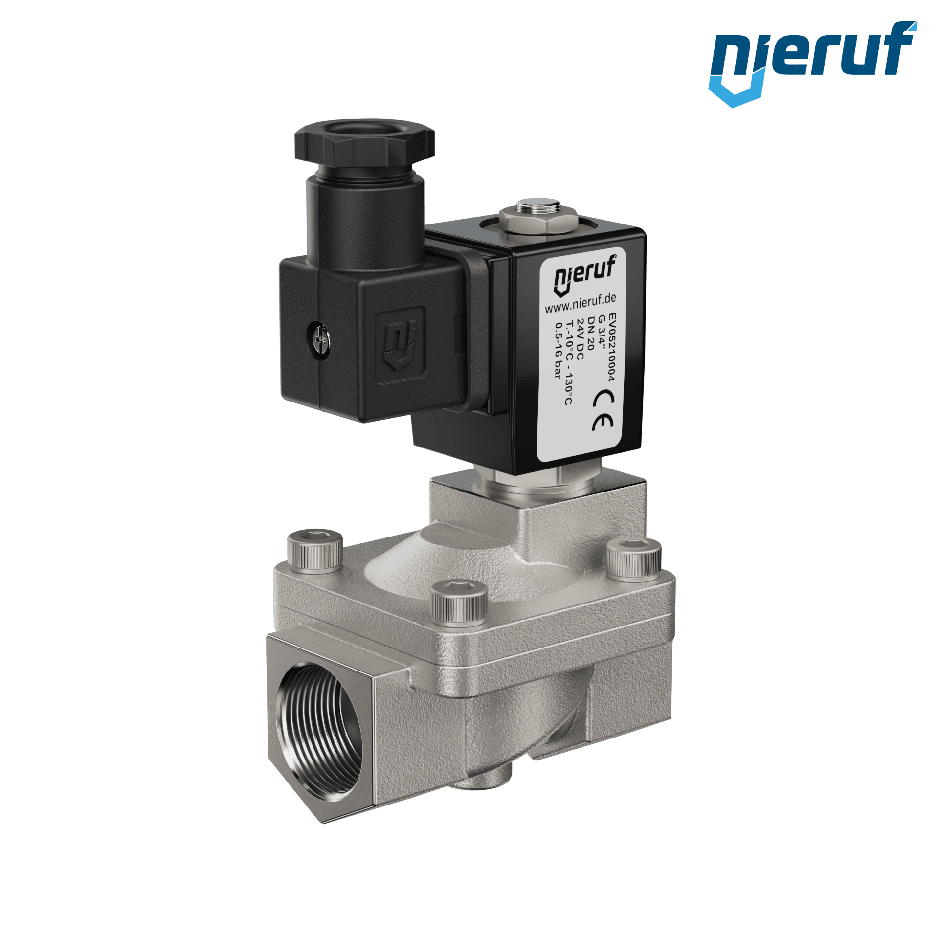 électrovanne G 3/4" pouce acier inoxydable EV05 EPDM 24V DC