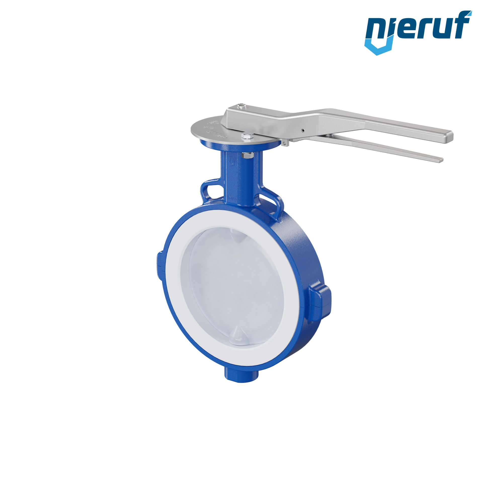 valvola a farfalla PFA PTFE AK09 DN200 ANSI150 leva inserto in FKM