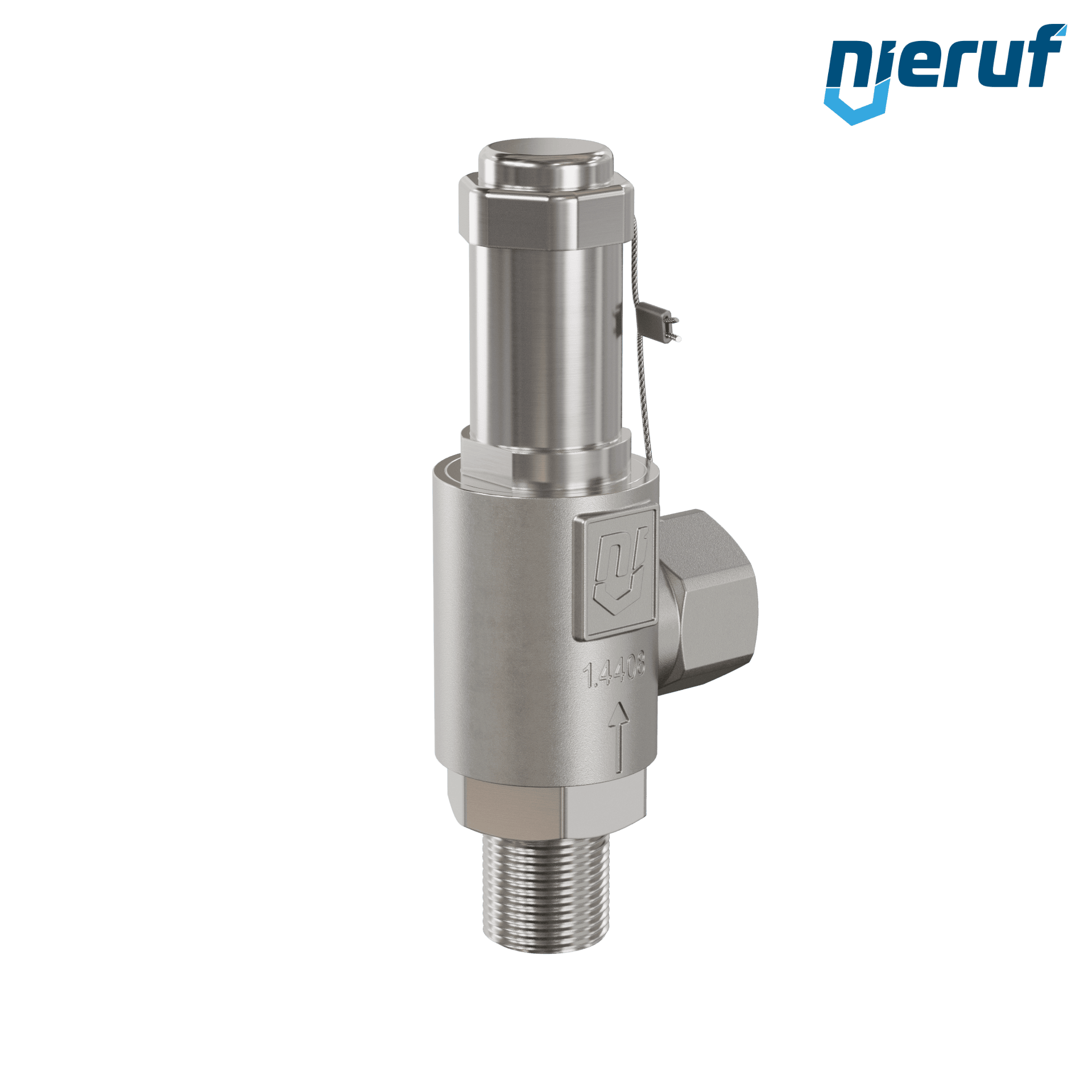 valvola di sicurezza acciaio inossidabile SV20 DN15 1/2 M x 1/2 F NPT a tenuta di gas senza dispositivo di sollevamento PTFE
