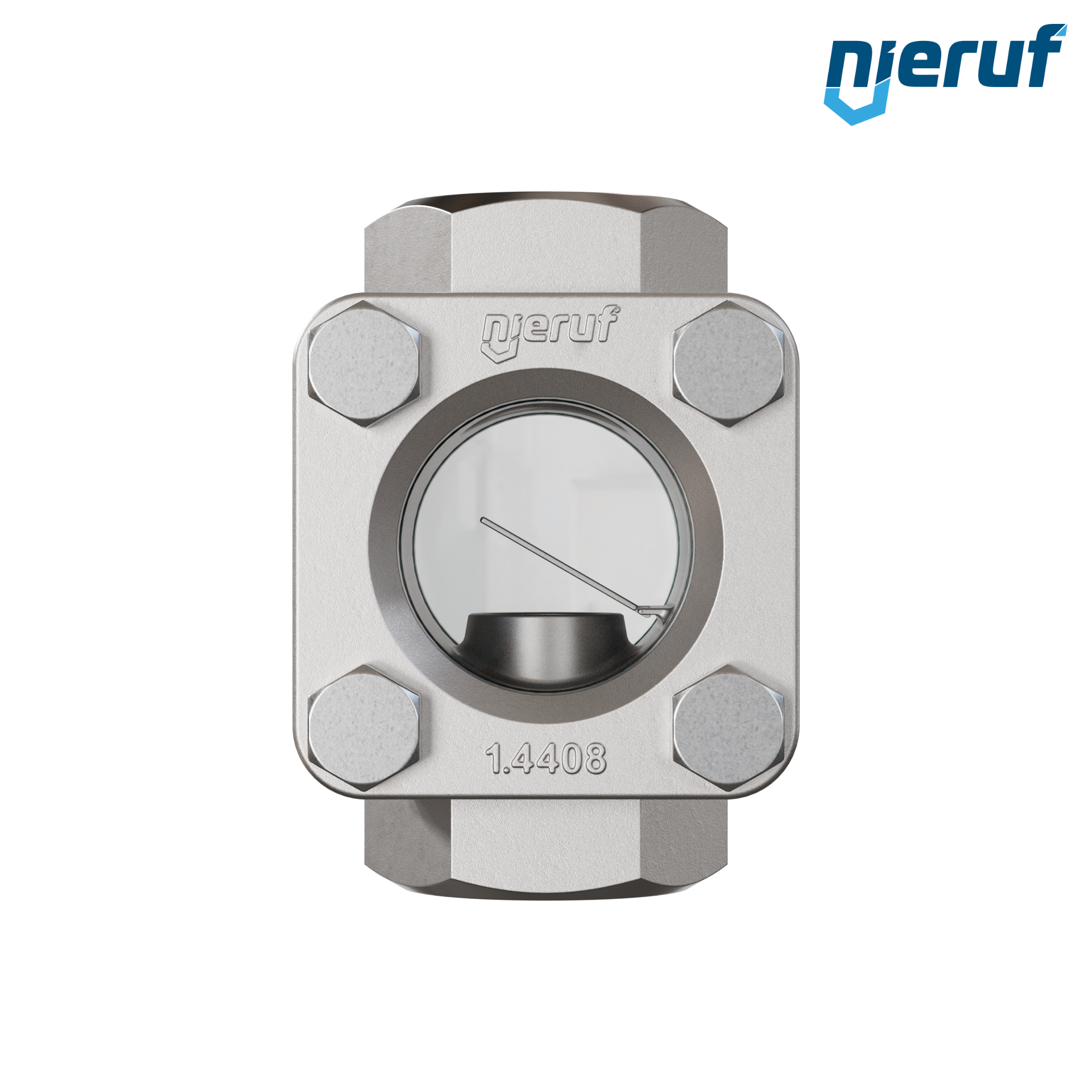 Specola visiva di osservazione G 1 1/4" pollici acciaio inossidabile AISI 316 40 bar filettatura interna BSP vetro borosilicato versione con disco