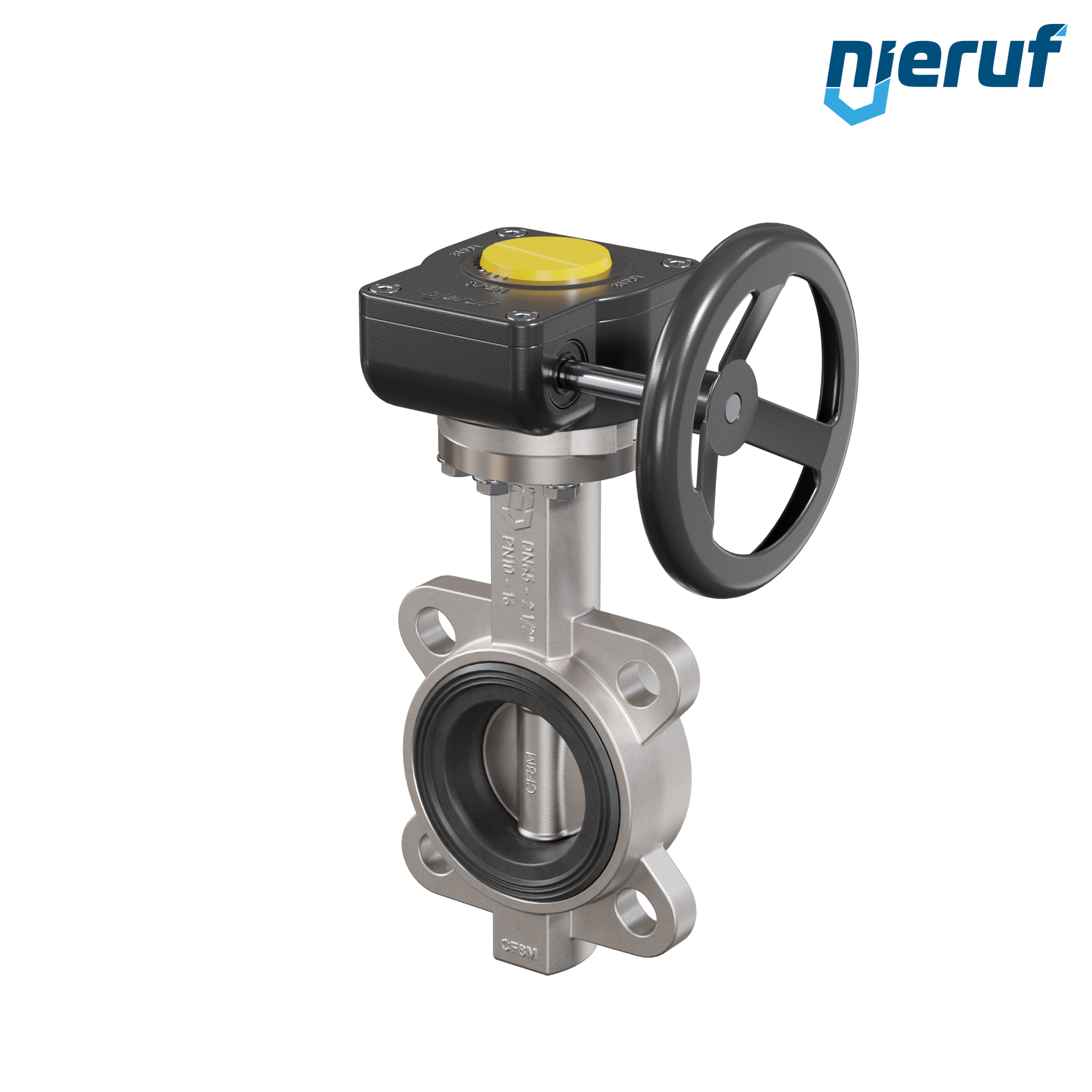 valvola a farfalla in acciaio inossidabile DN 65 PN16 AK08 EPDM volantino
