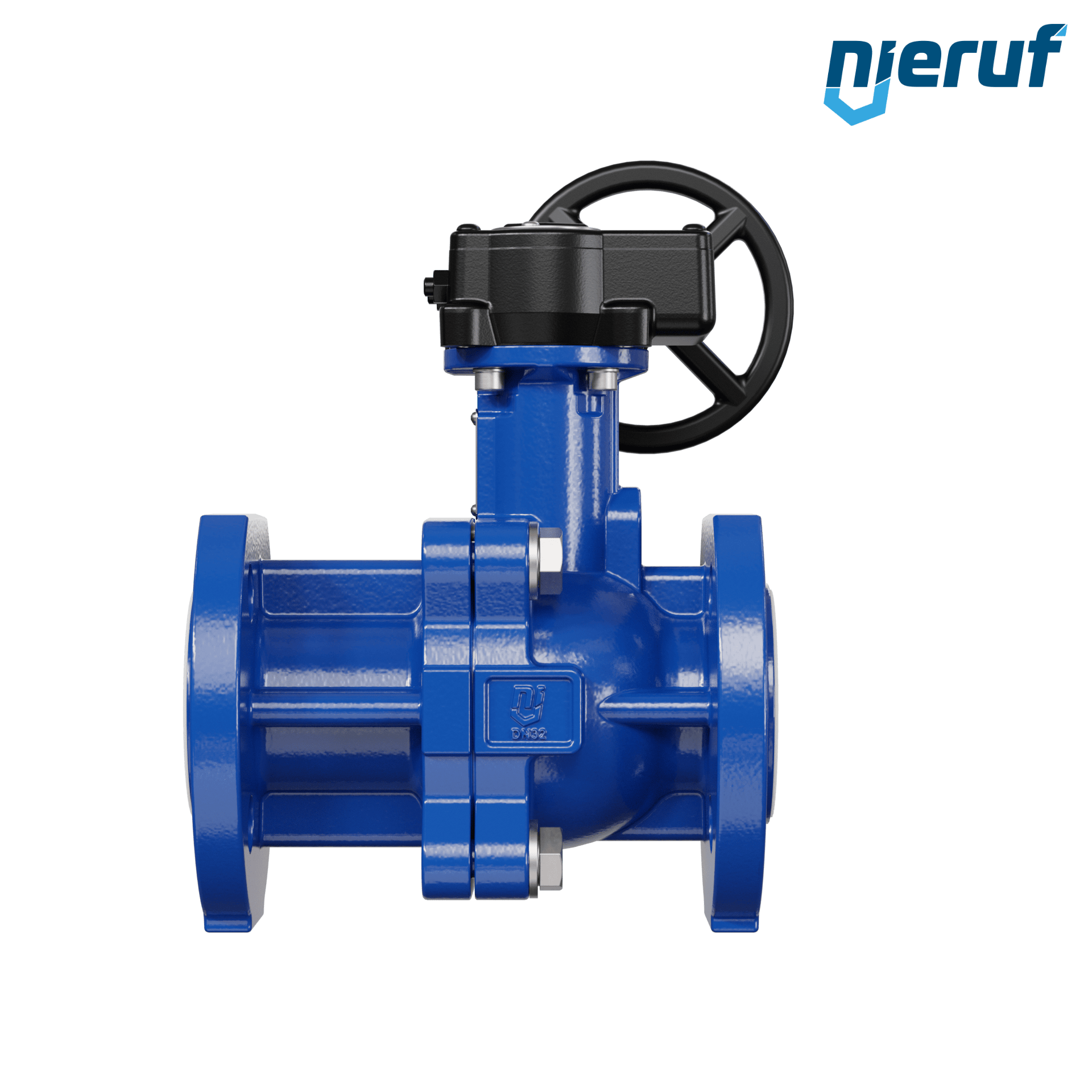 valvola a sfera flangiata PFA FK13 DN32 - 1 1/4" pollici PN10/16 in ghisa sferoidale 5.3103 con volantino manuale