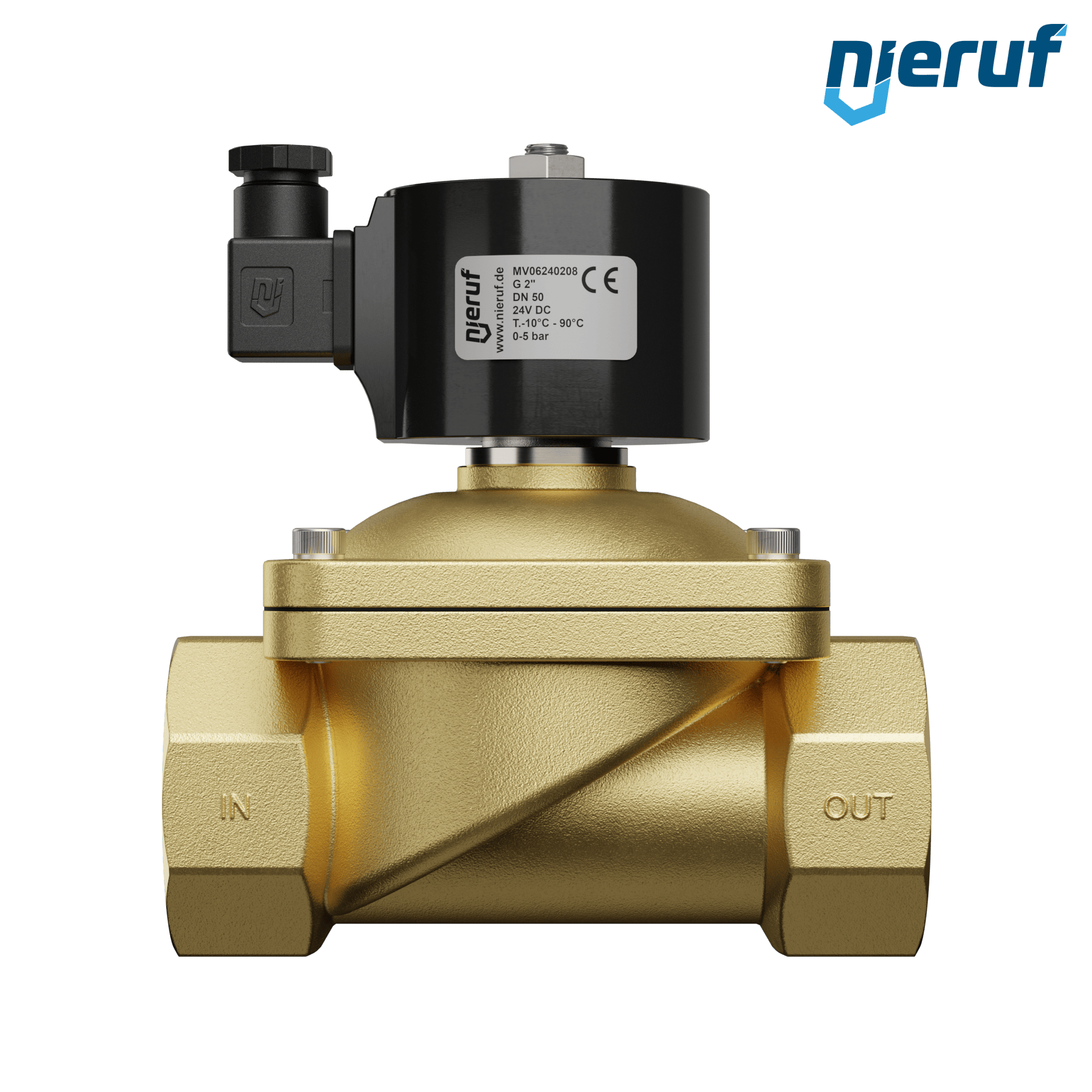 elettrovalvola per il vuoto G 2" pollici ottone MV06 NBR 24V DC