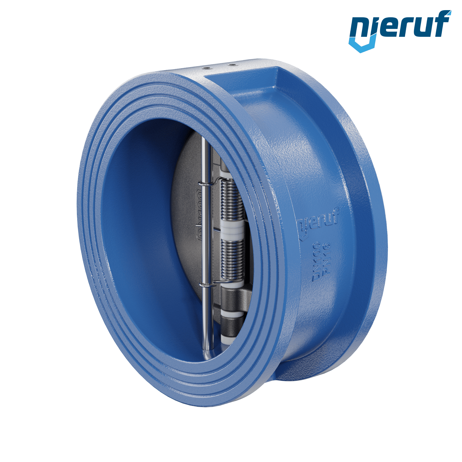 valvola di ritegno a doppio battente DN100 DR01 GGG40 FKM (Viton)