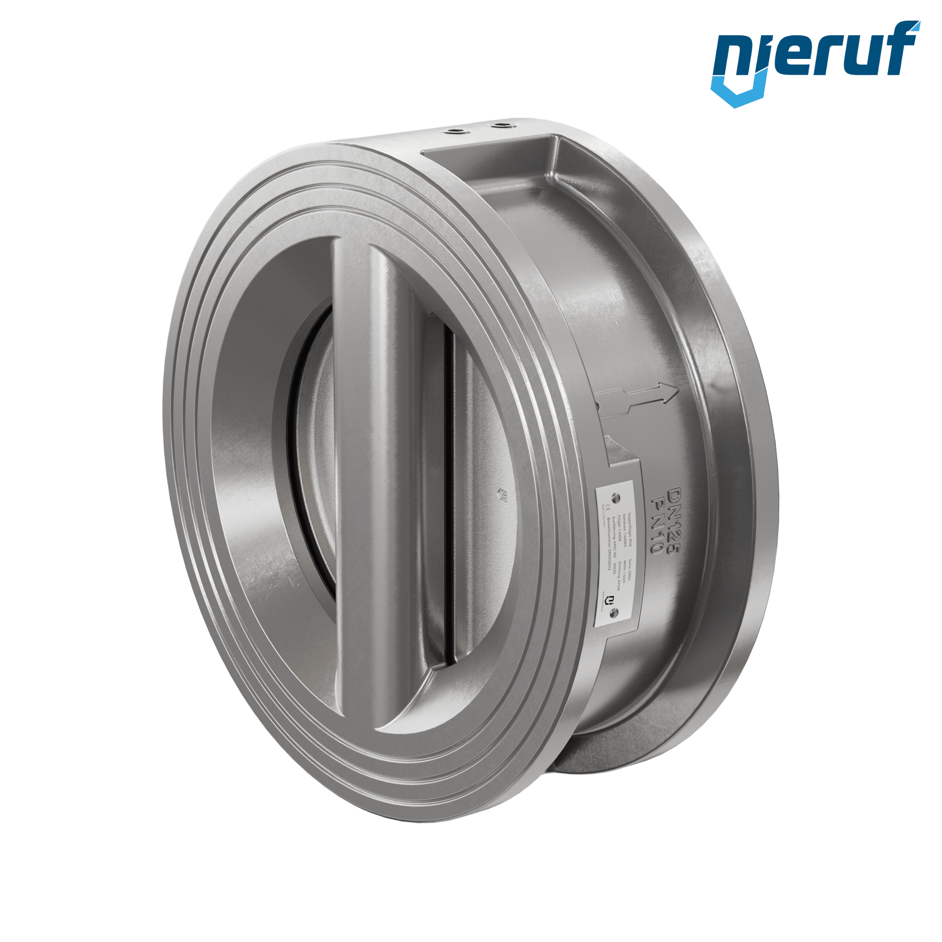 valvola di ritegno a doppio battente DN125 ANSI150 DR03 ANSI 150 acciaio inossidabile 1.4408 EPDM