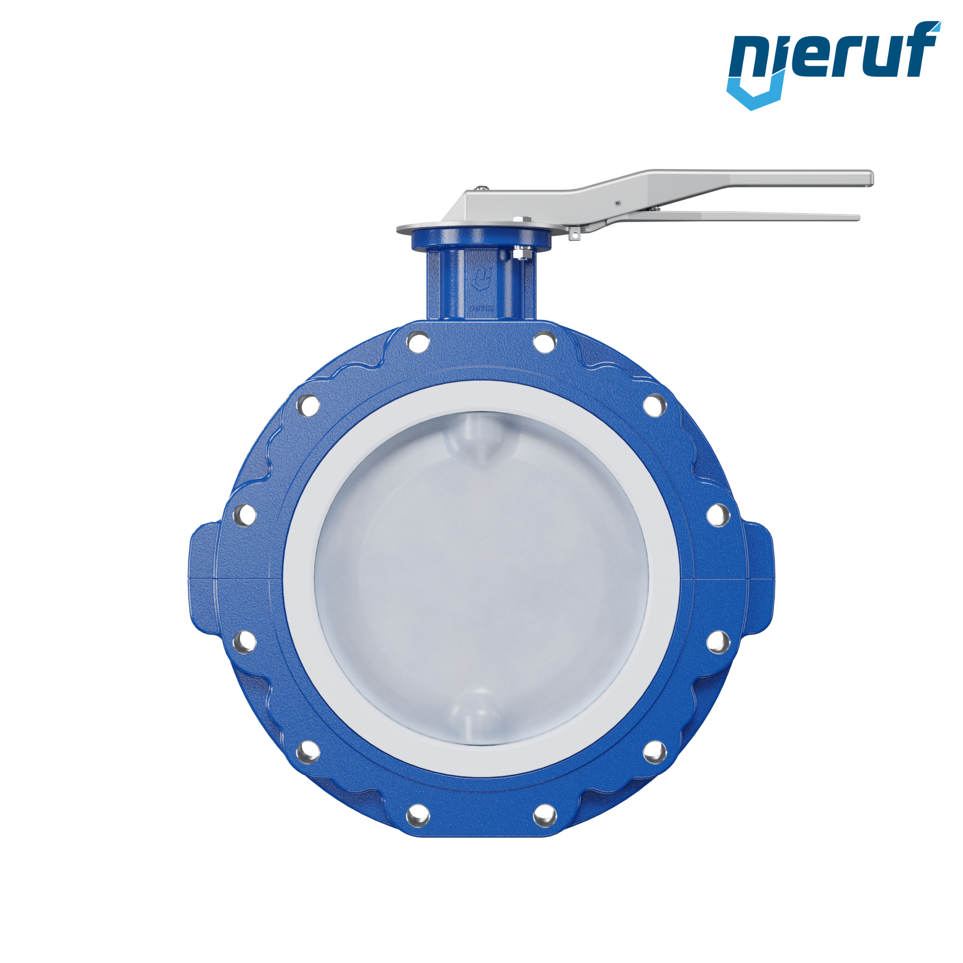 valvola a farfalla PFA PTFE AK10 DN300 ANSI150 leva inserto in FKM